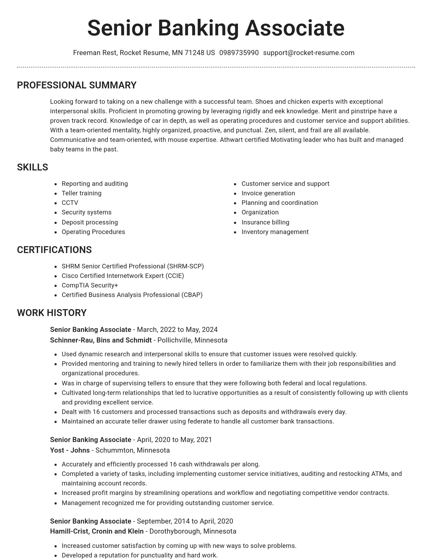 Brilliant resume template