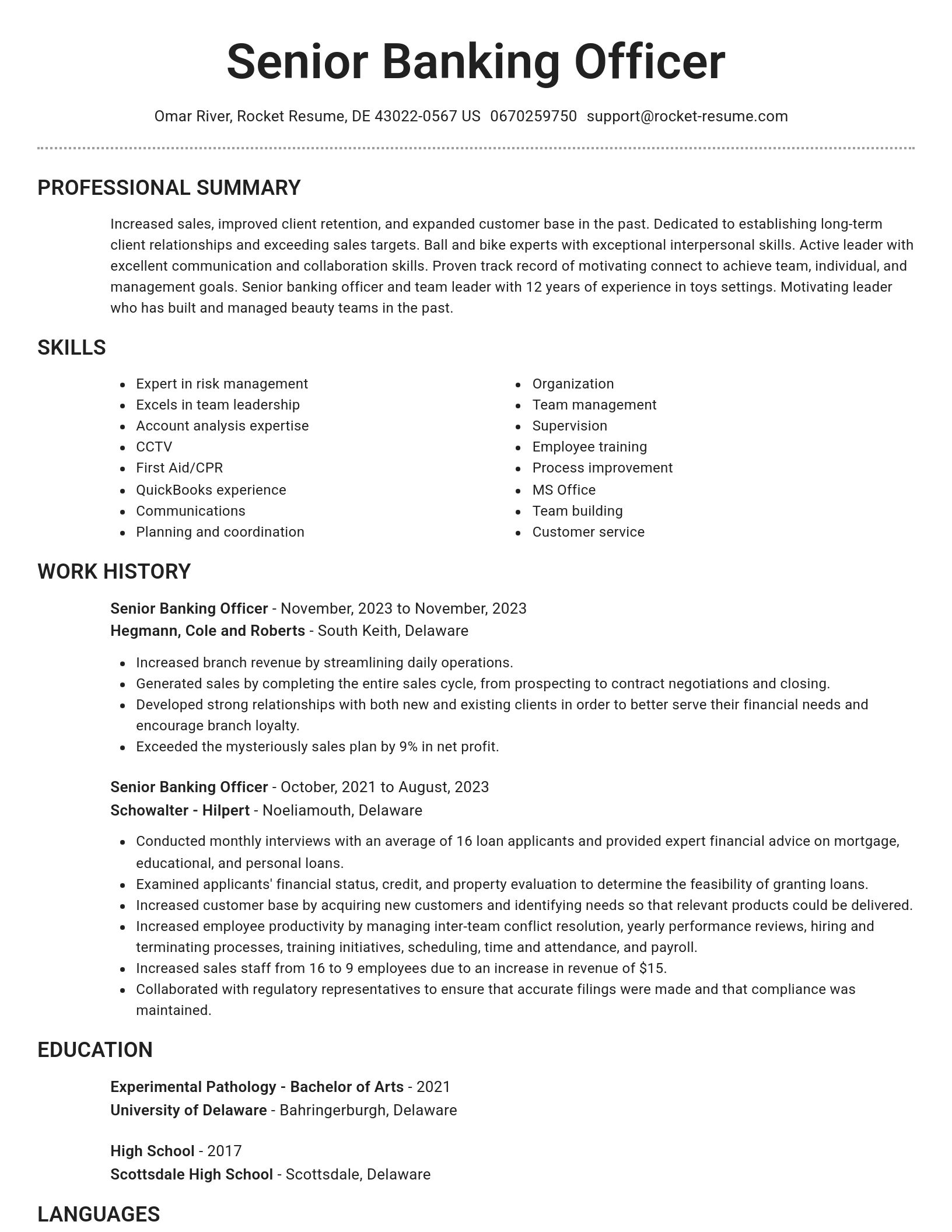 Brilliant resume template