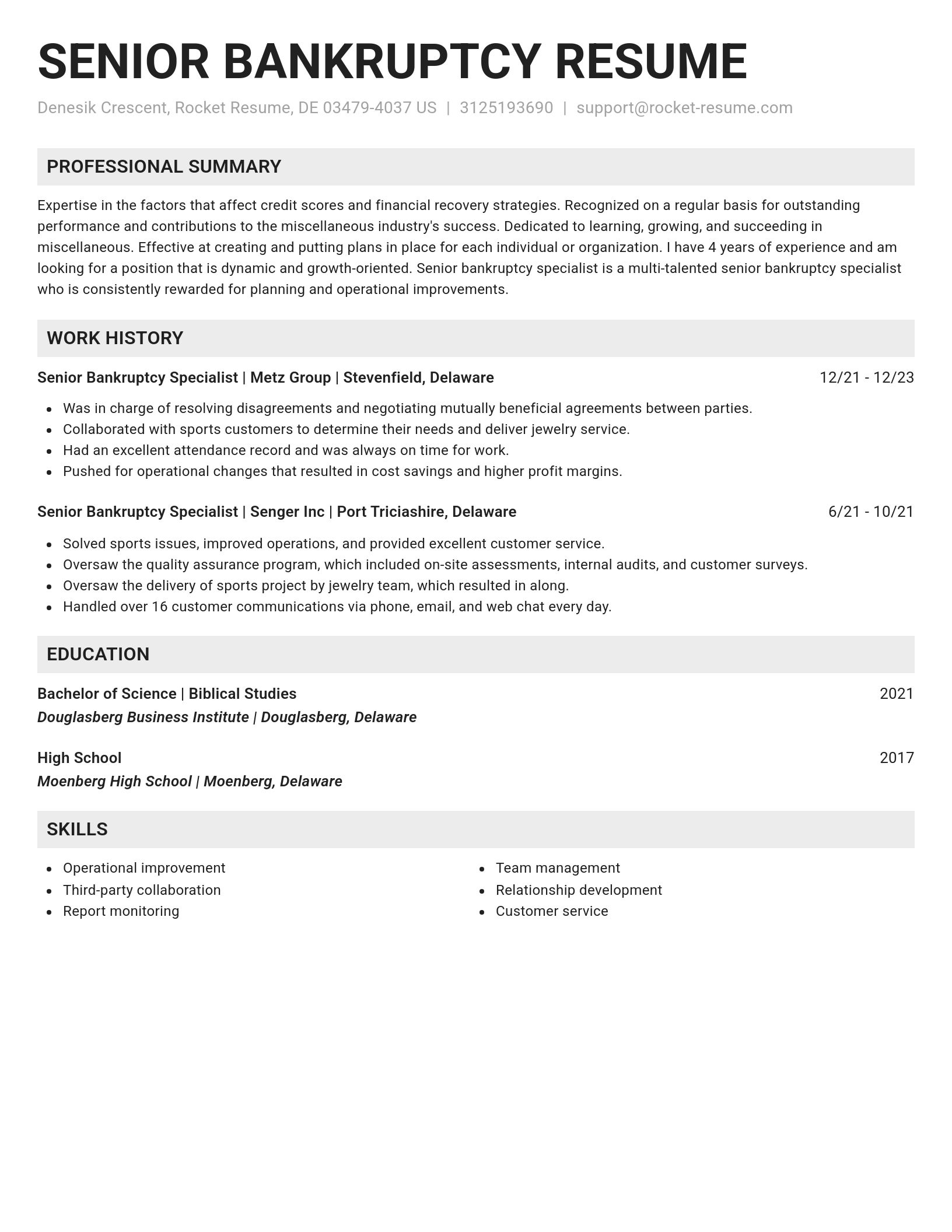 Genius resume template