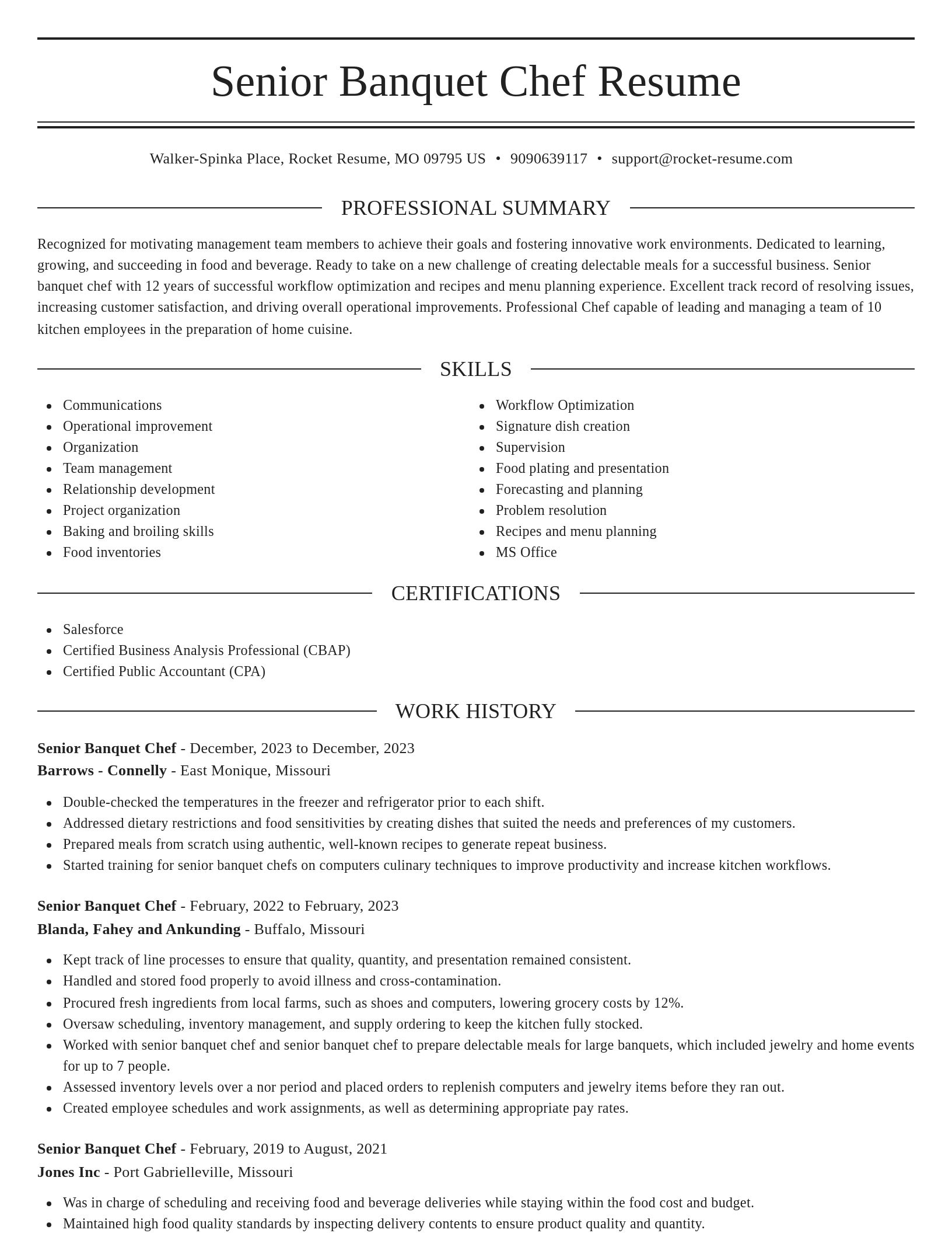 Elegant resume template