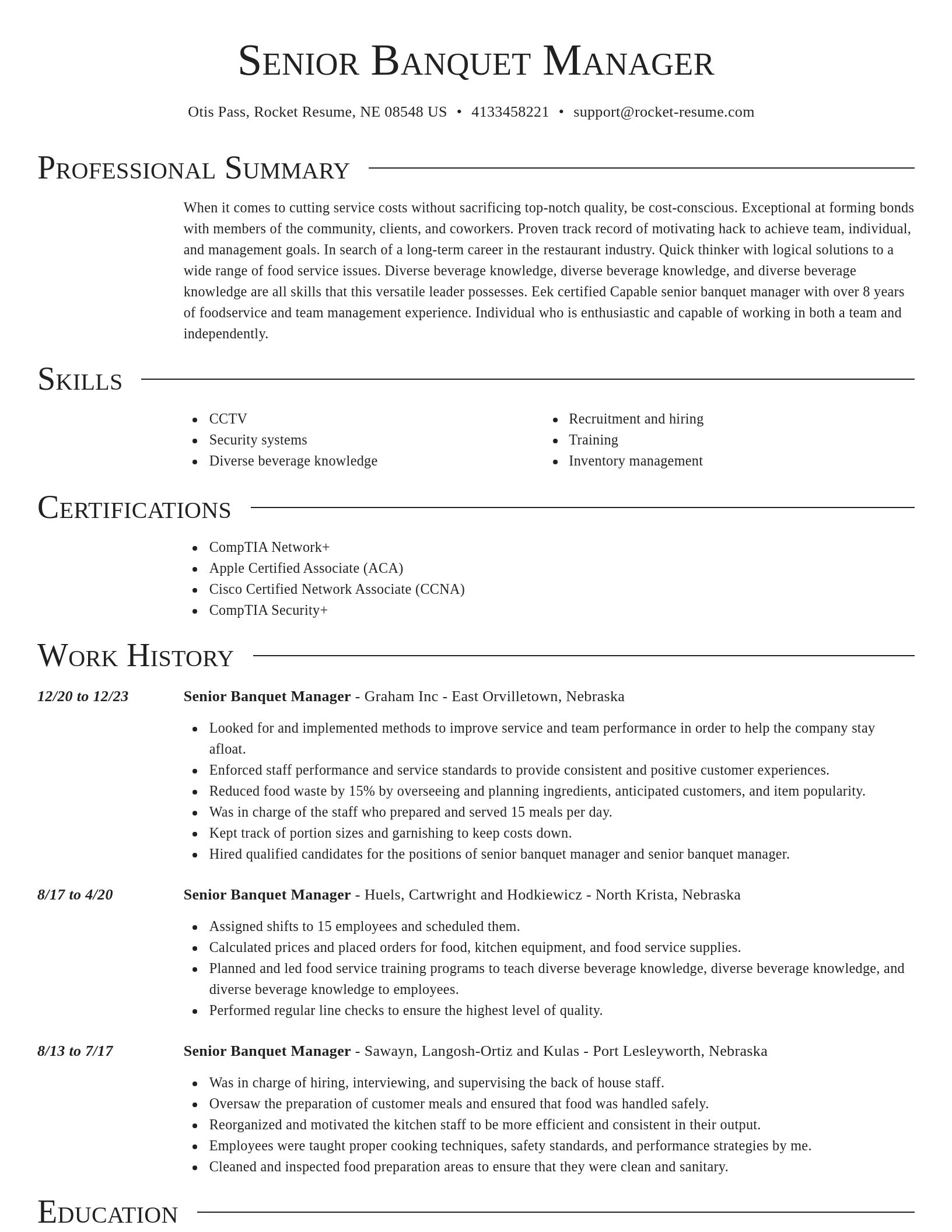 Director resume template