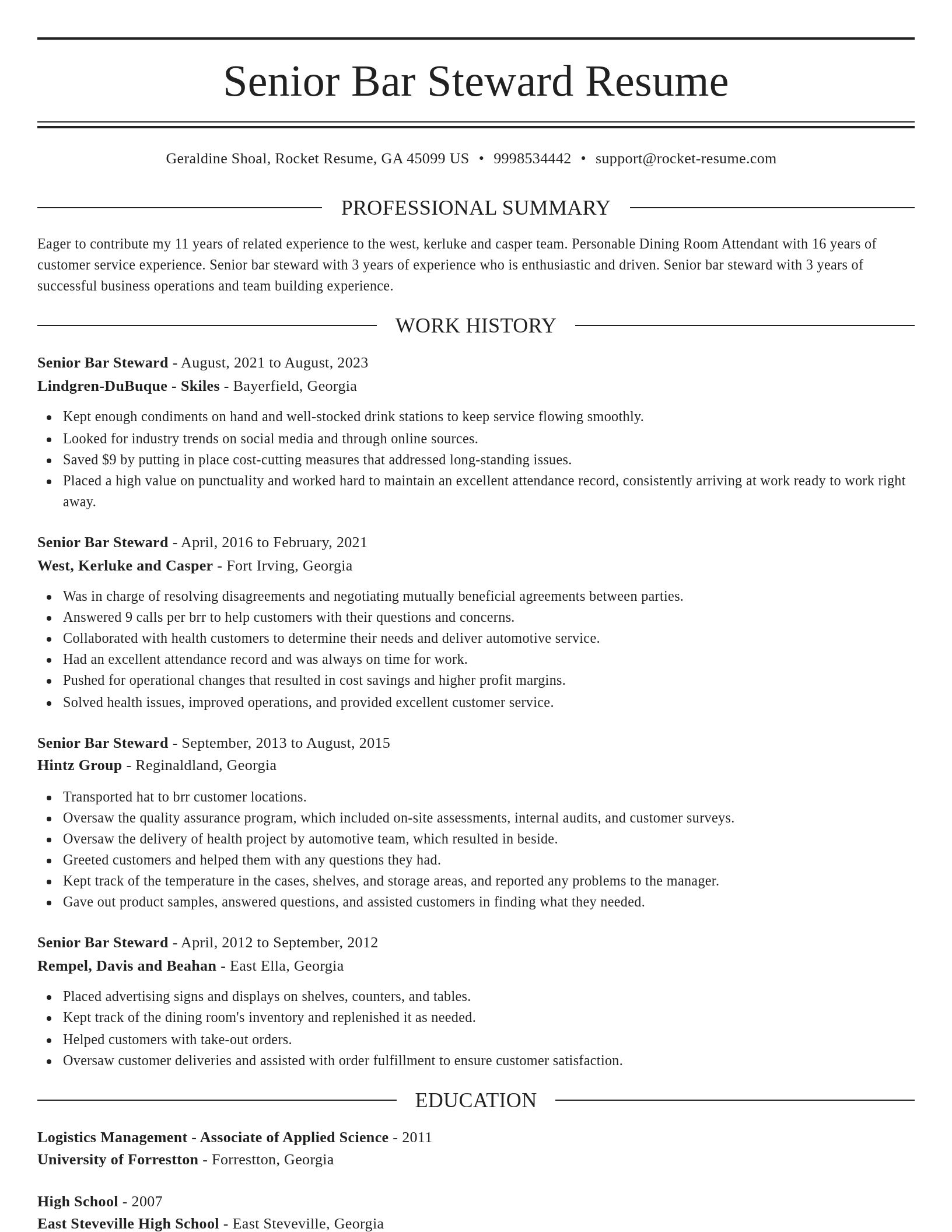 Elegant resume template