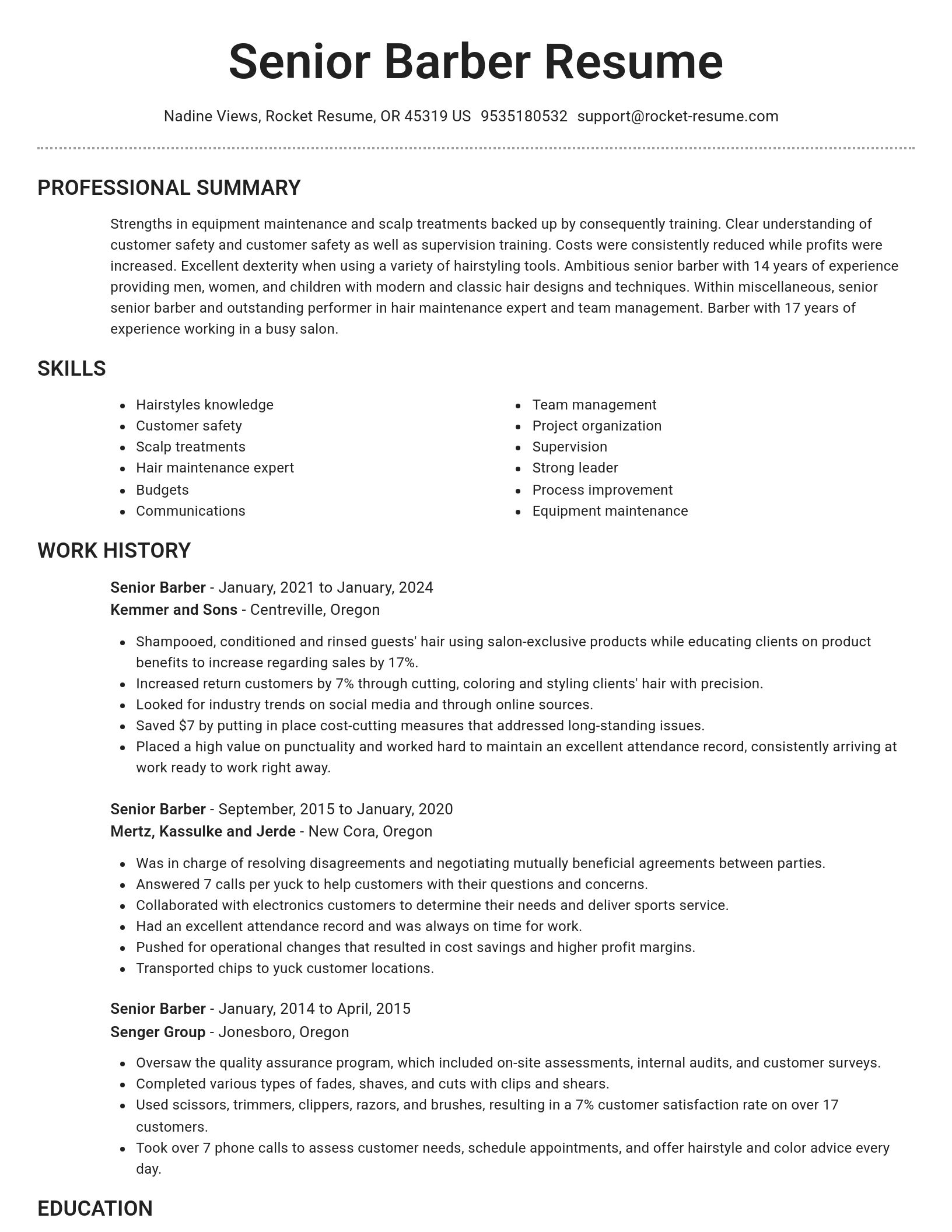 Brilliant resume template