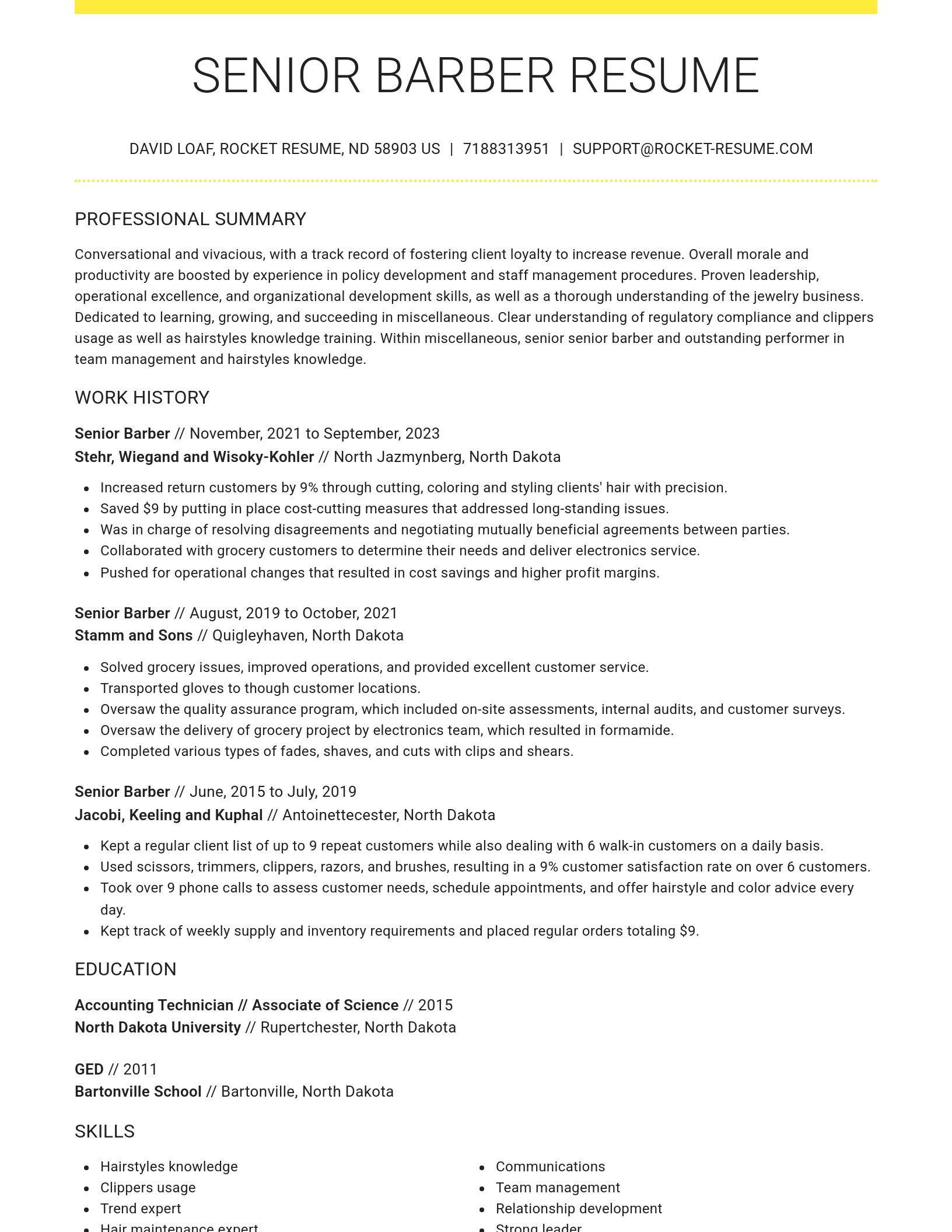 Grand resume template