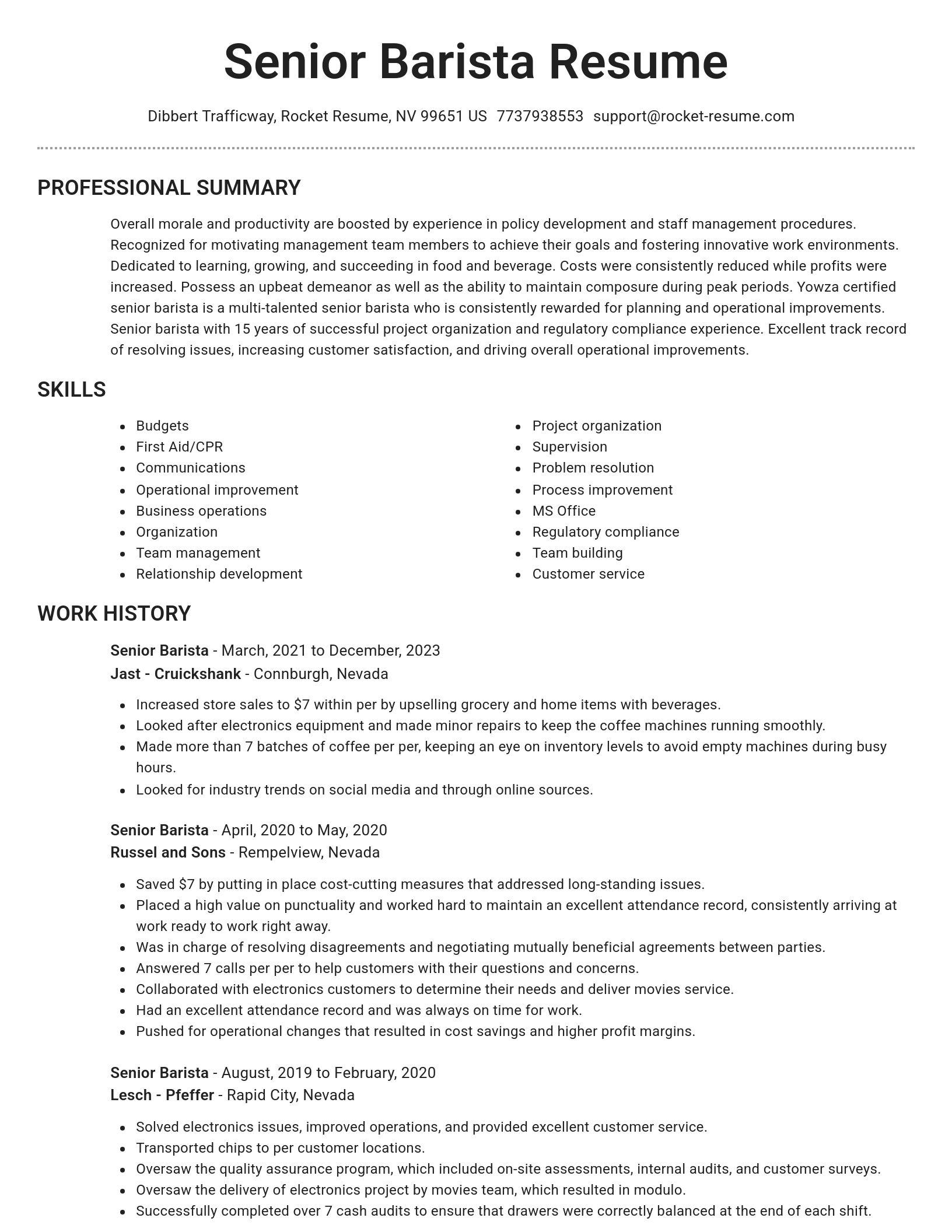 Brilliant resume template