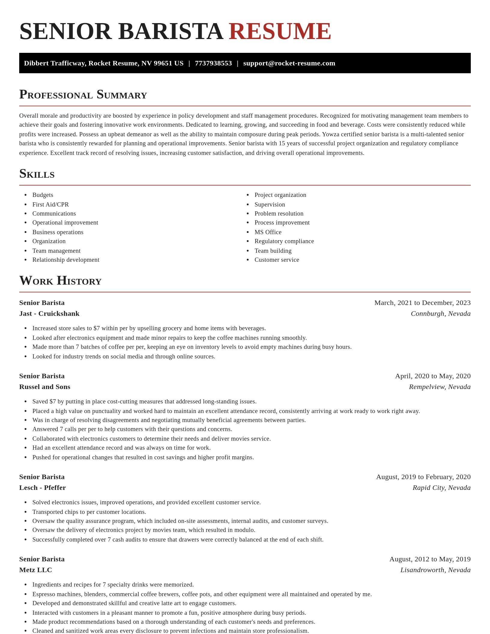 Exquisite resume template