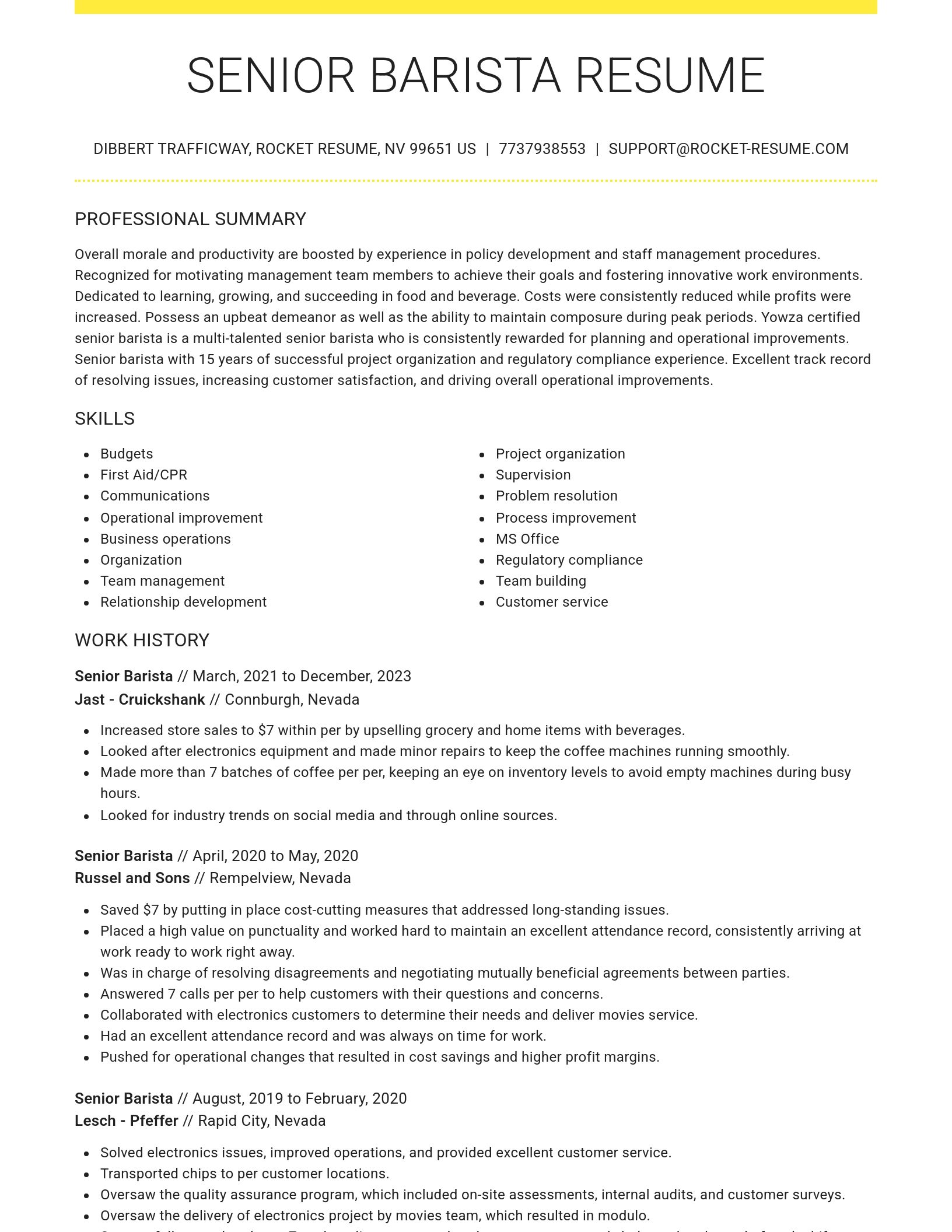 Grand resume template