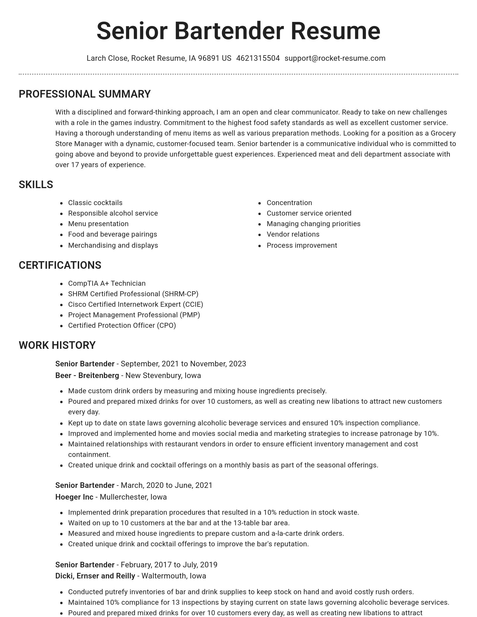 Brilliant resume template