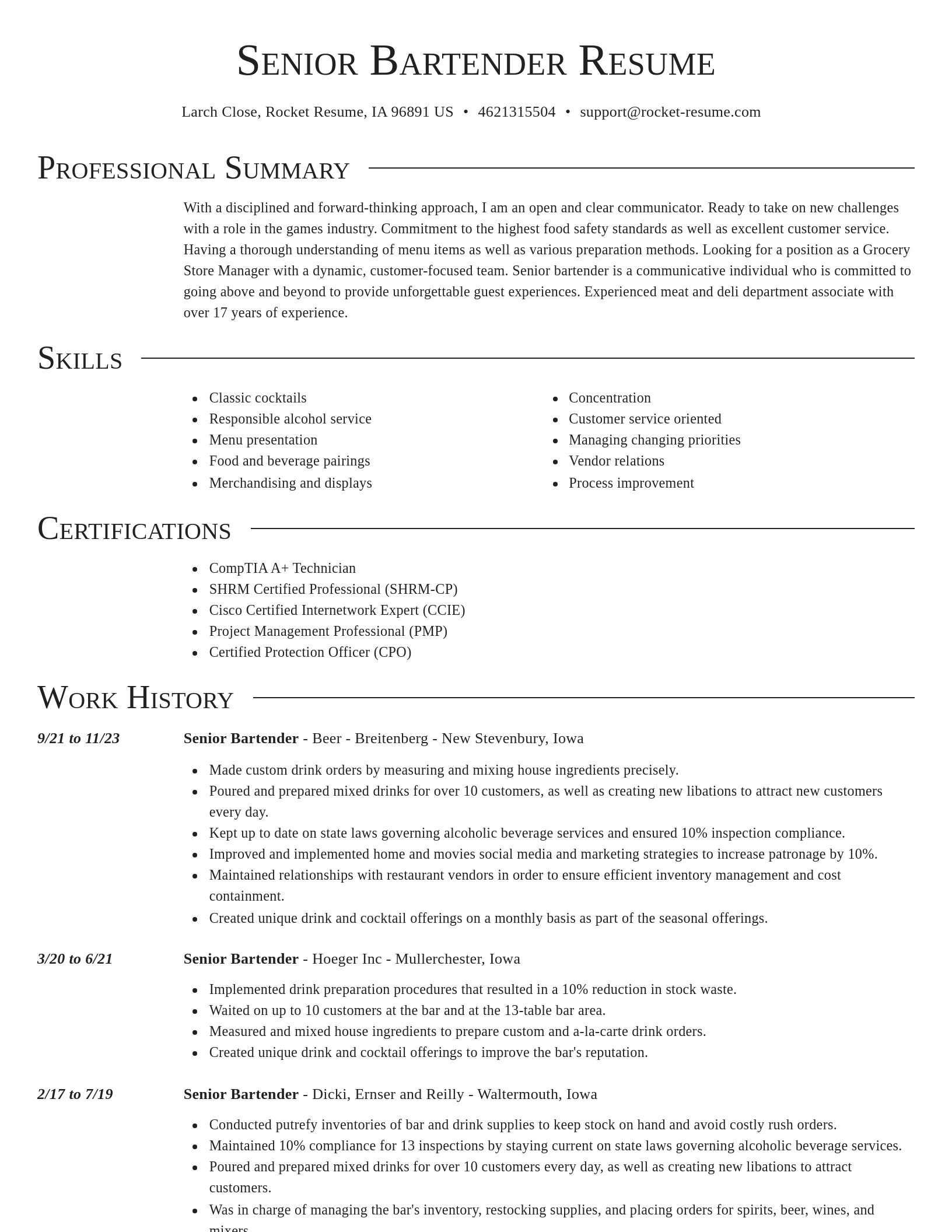 Director resume template
