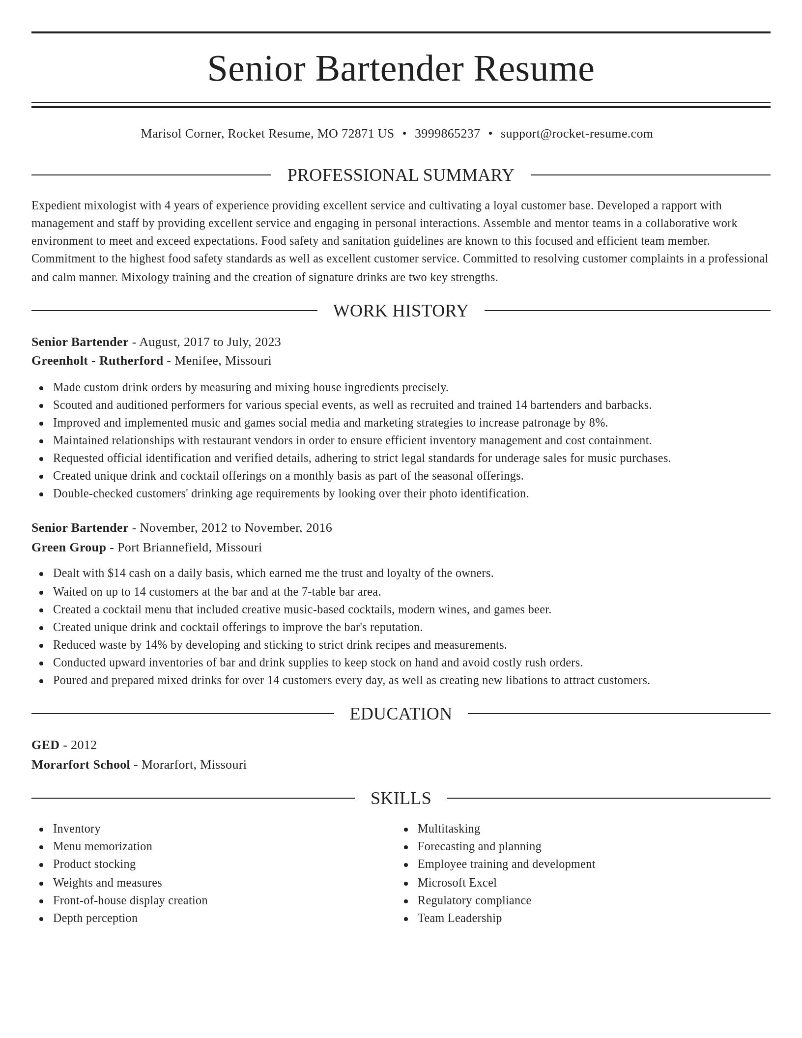 Elegant resume template