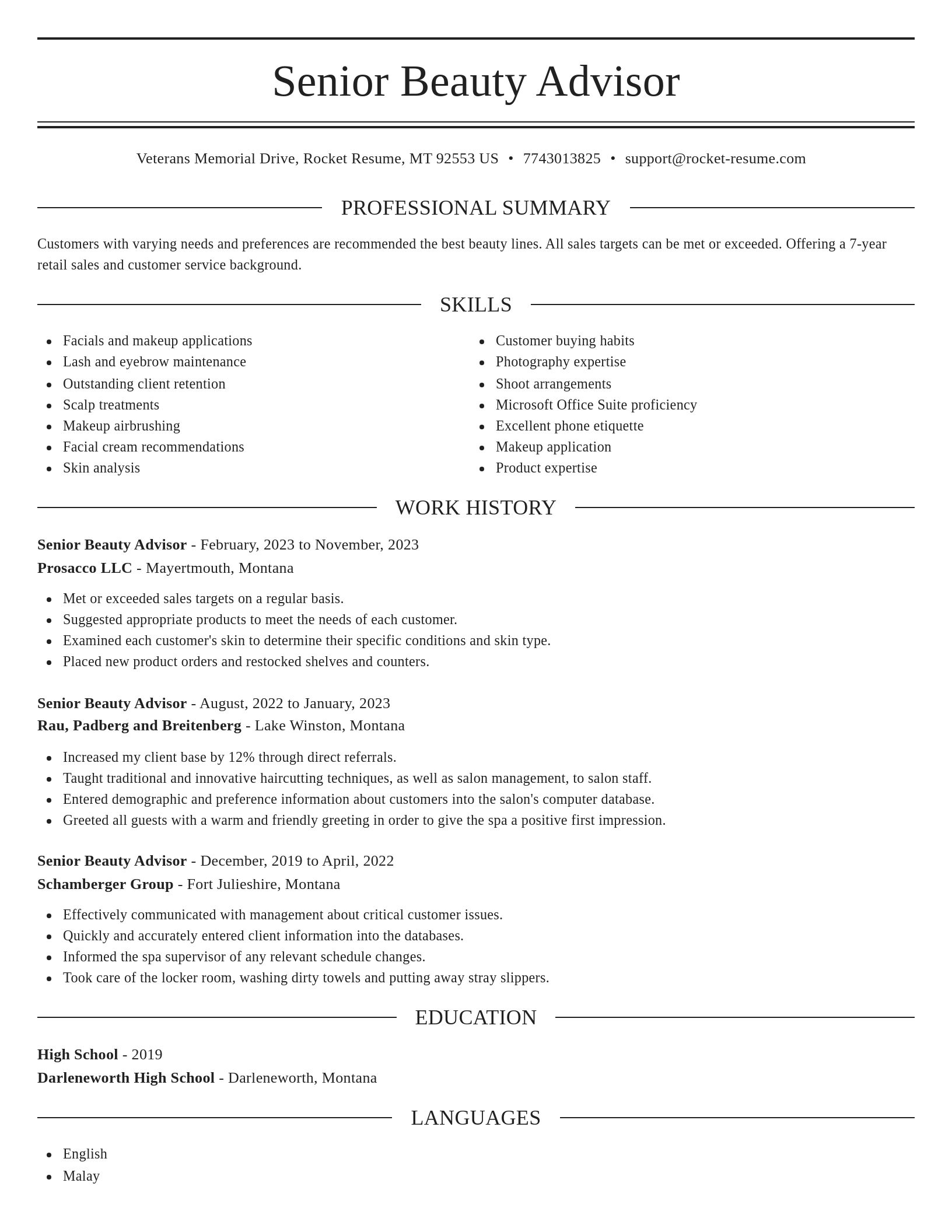 Elegant resume template