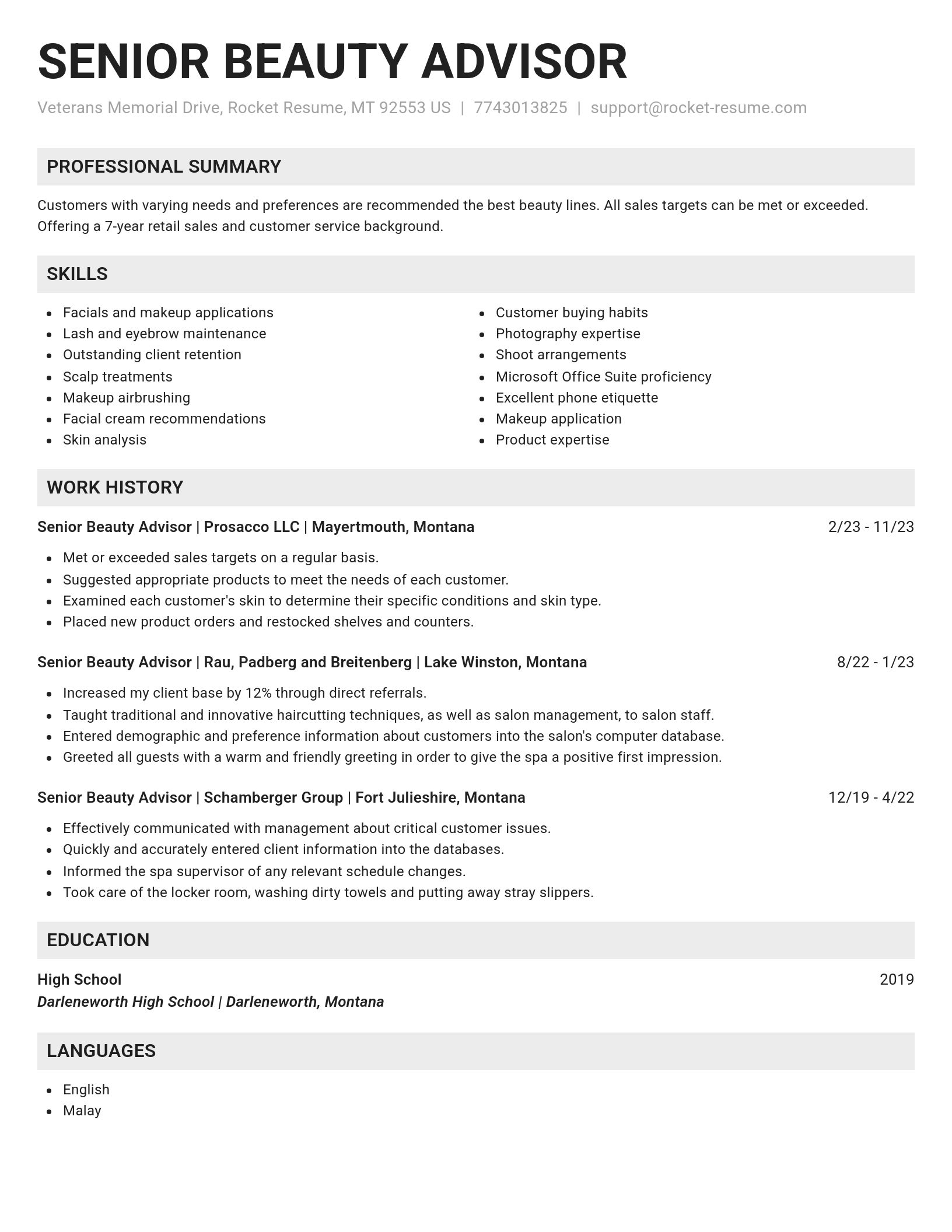 Genius resume template