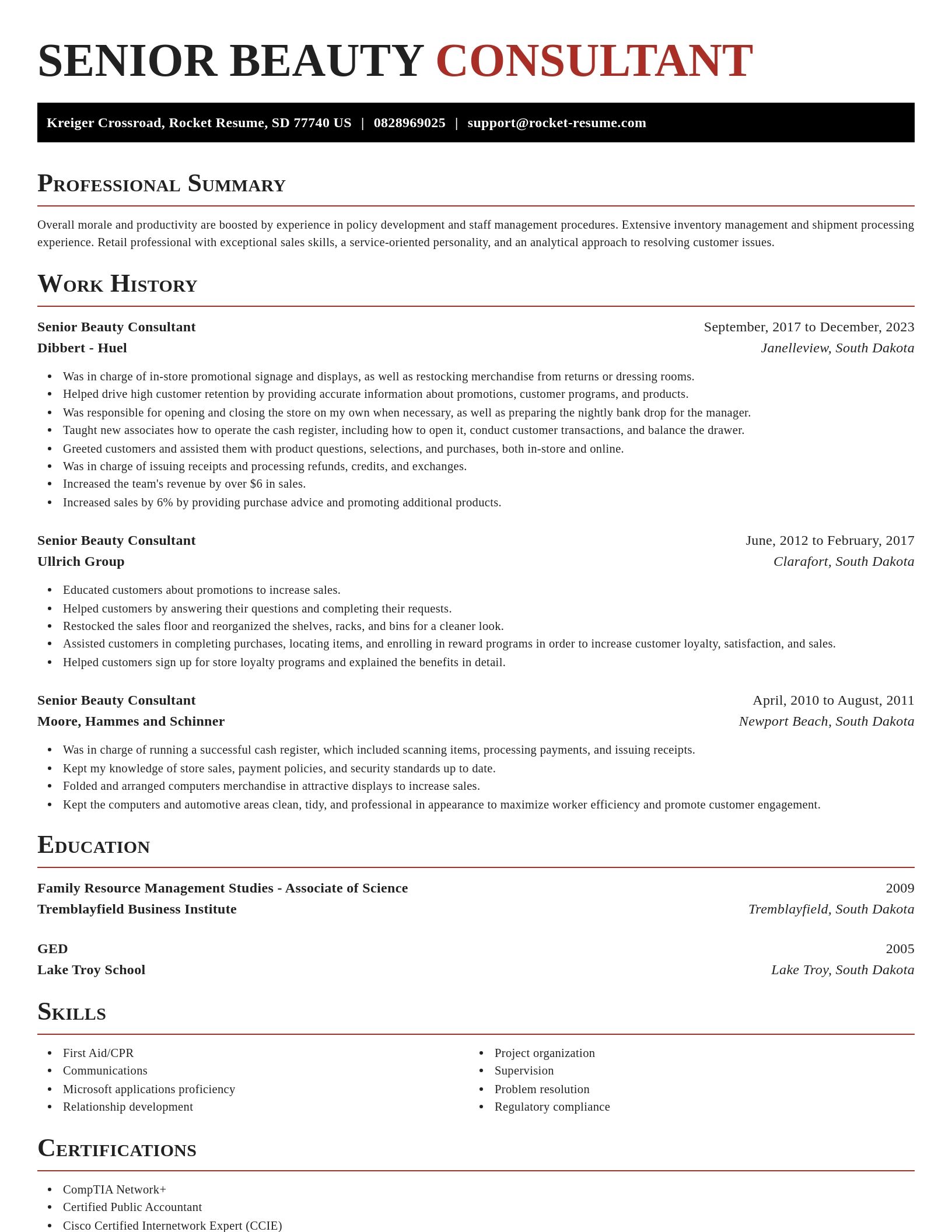 Exquisite resume template