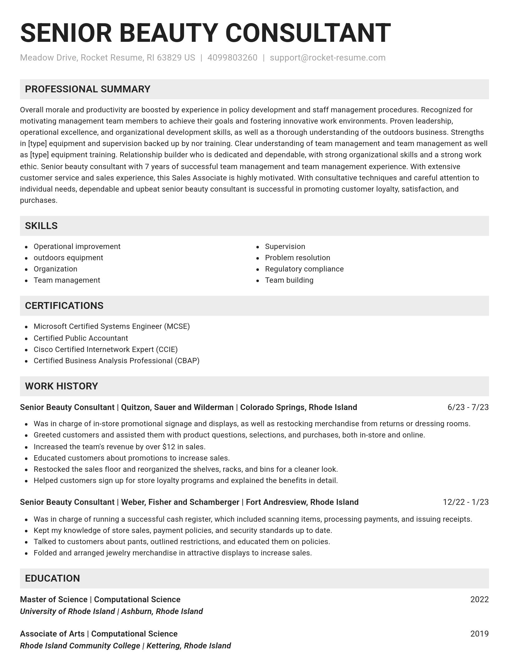 Genius resume template