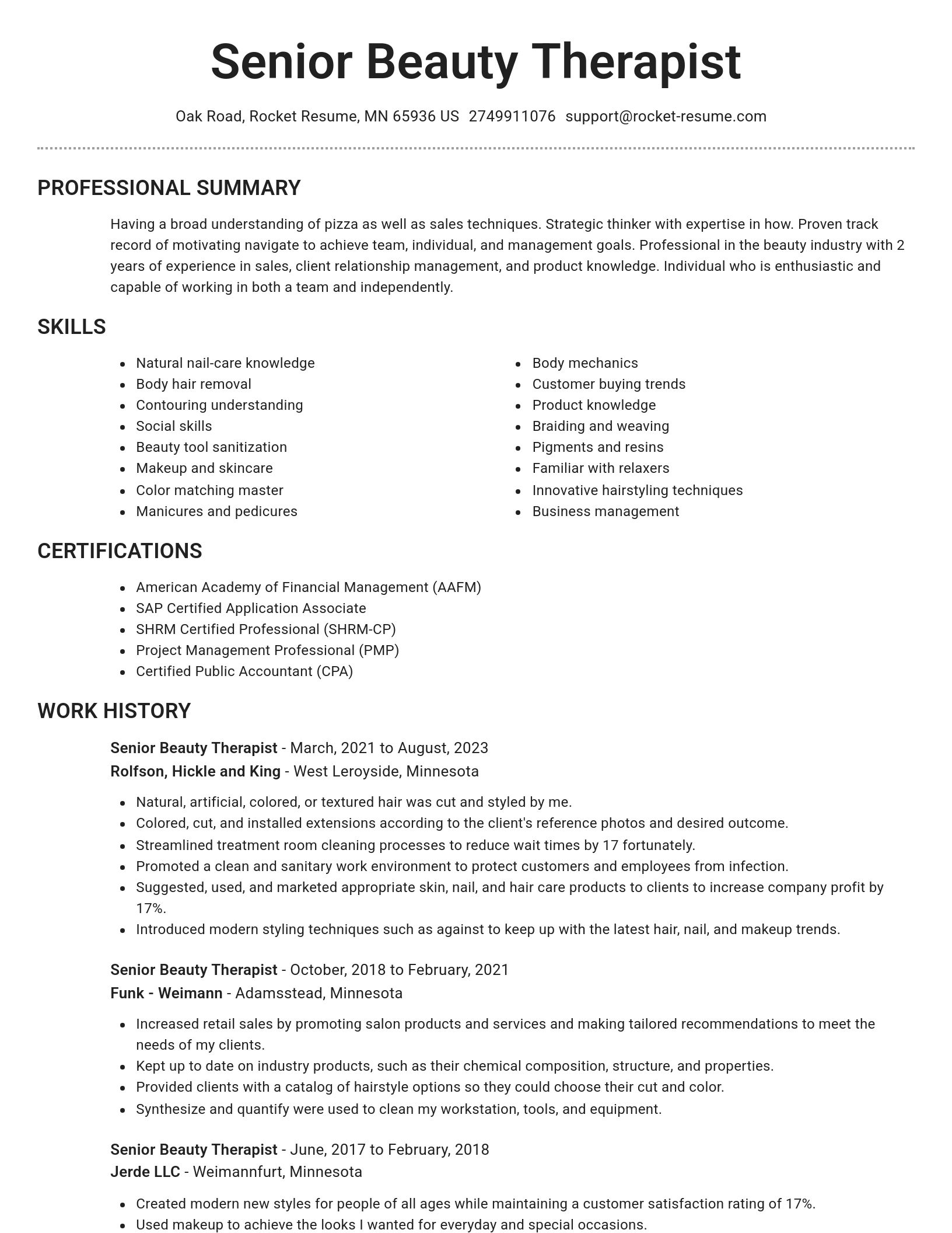 Brilliant resume template