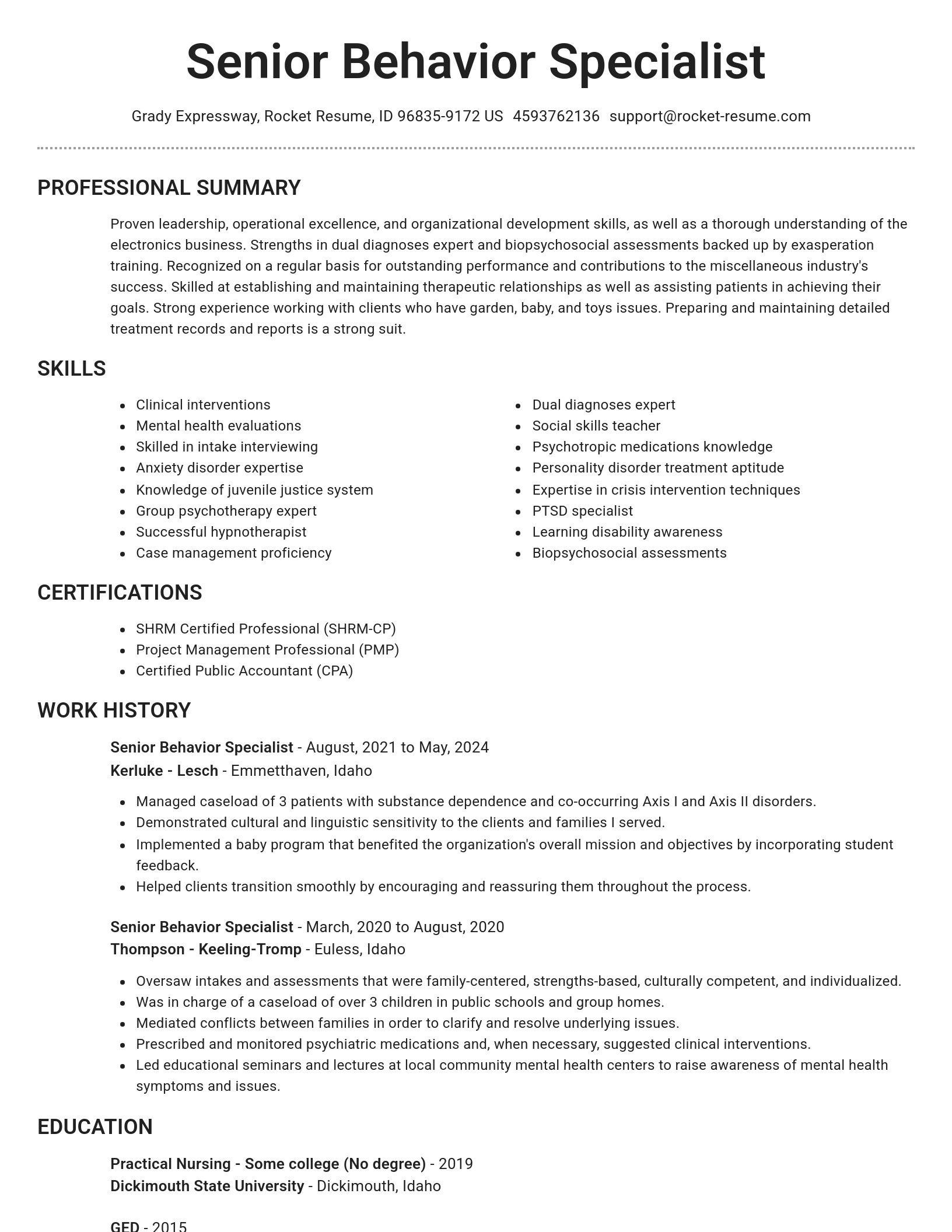 Brilliant resume template