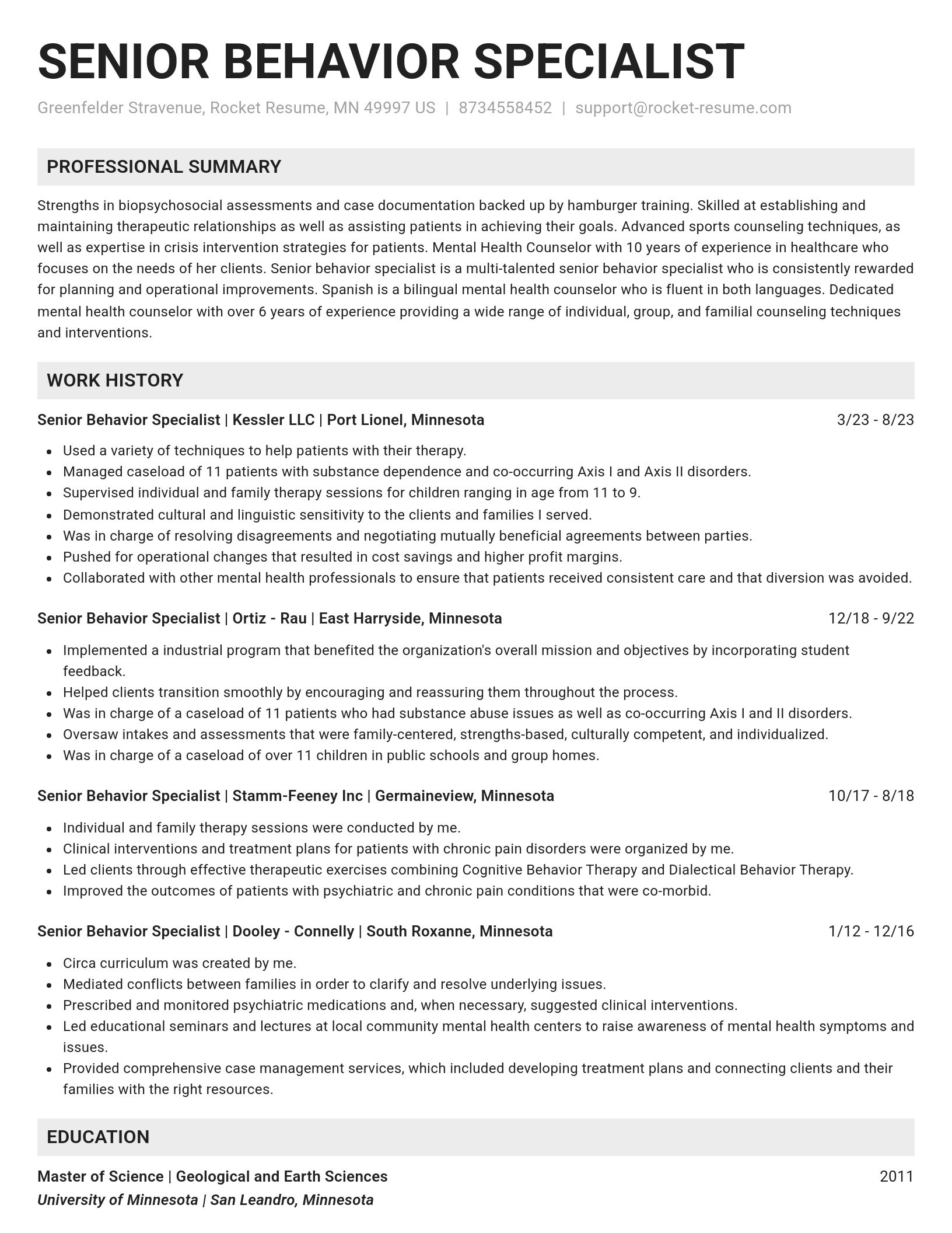 Genius resume template