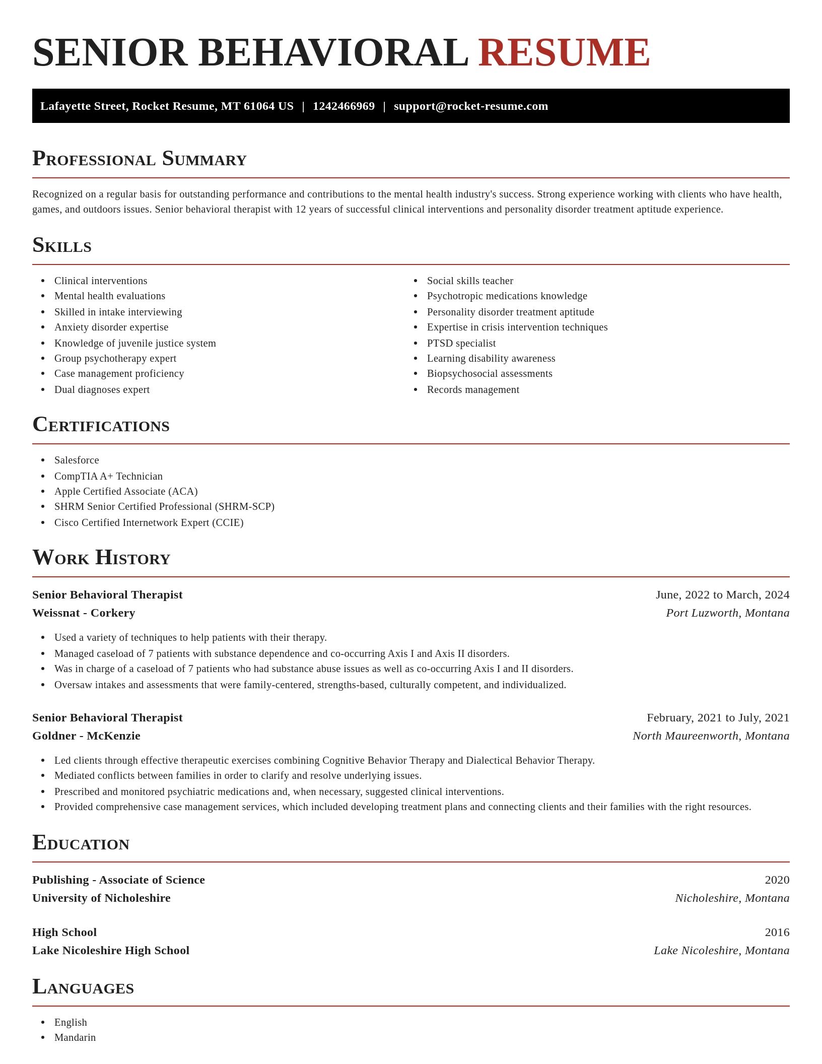 Exquisite resume template