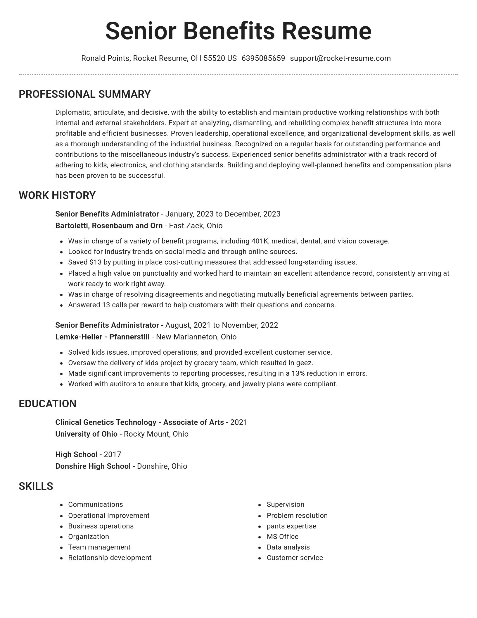 Brilliant resume template
