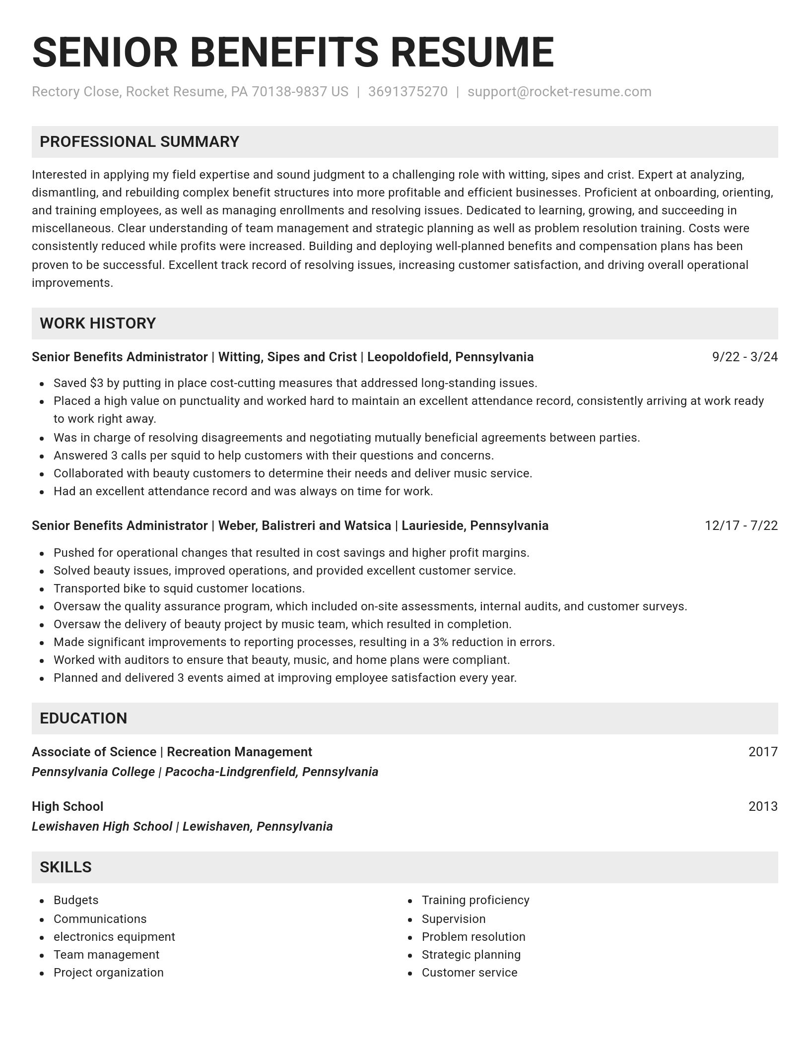 Genius resume template