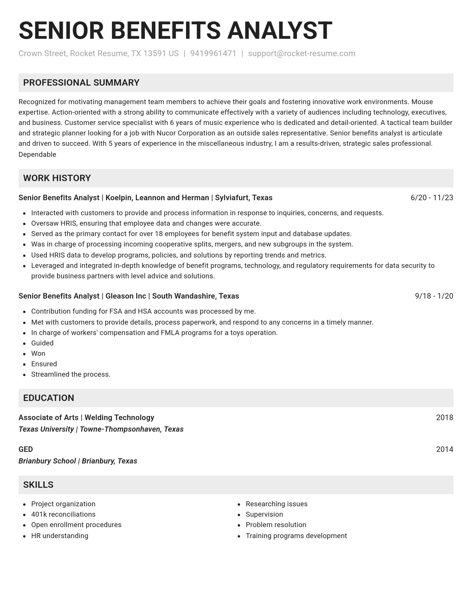 Genius resume template