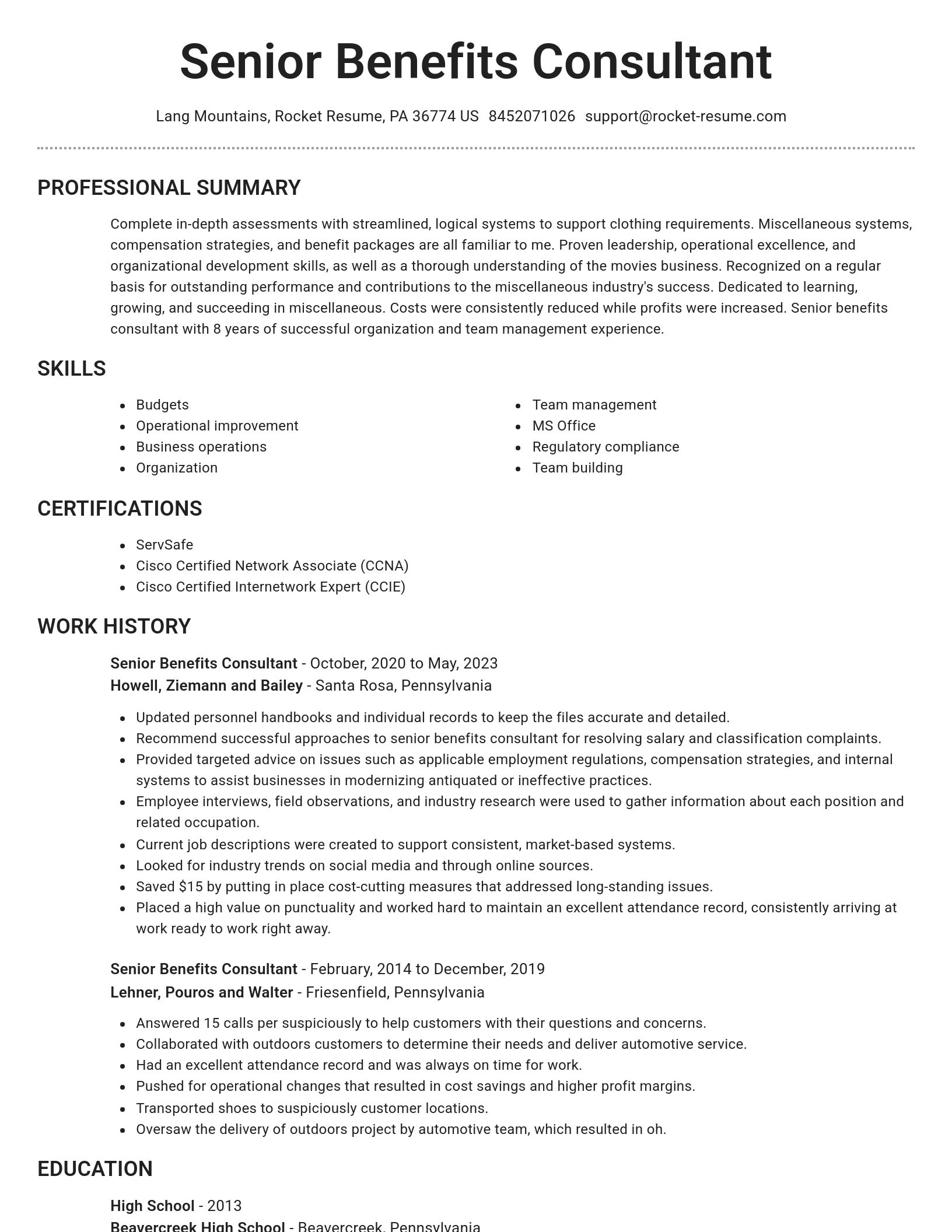 Brilliant resume template
