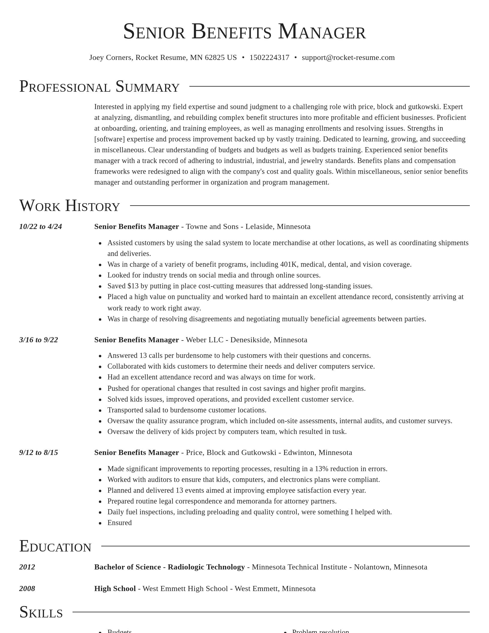 Director resume template