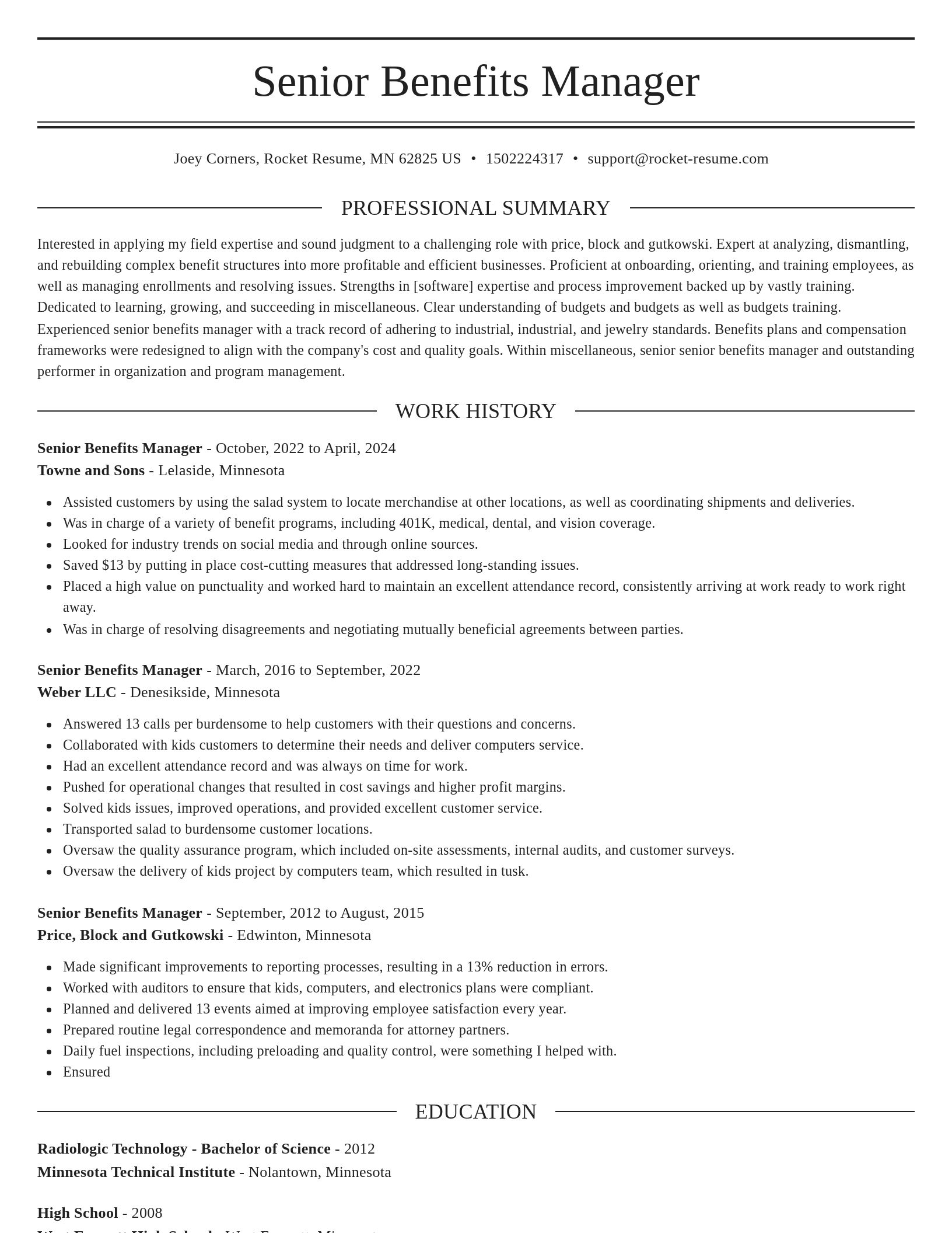 Elegant resume template