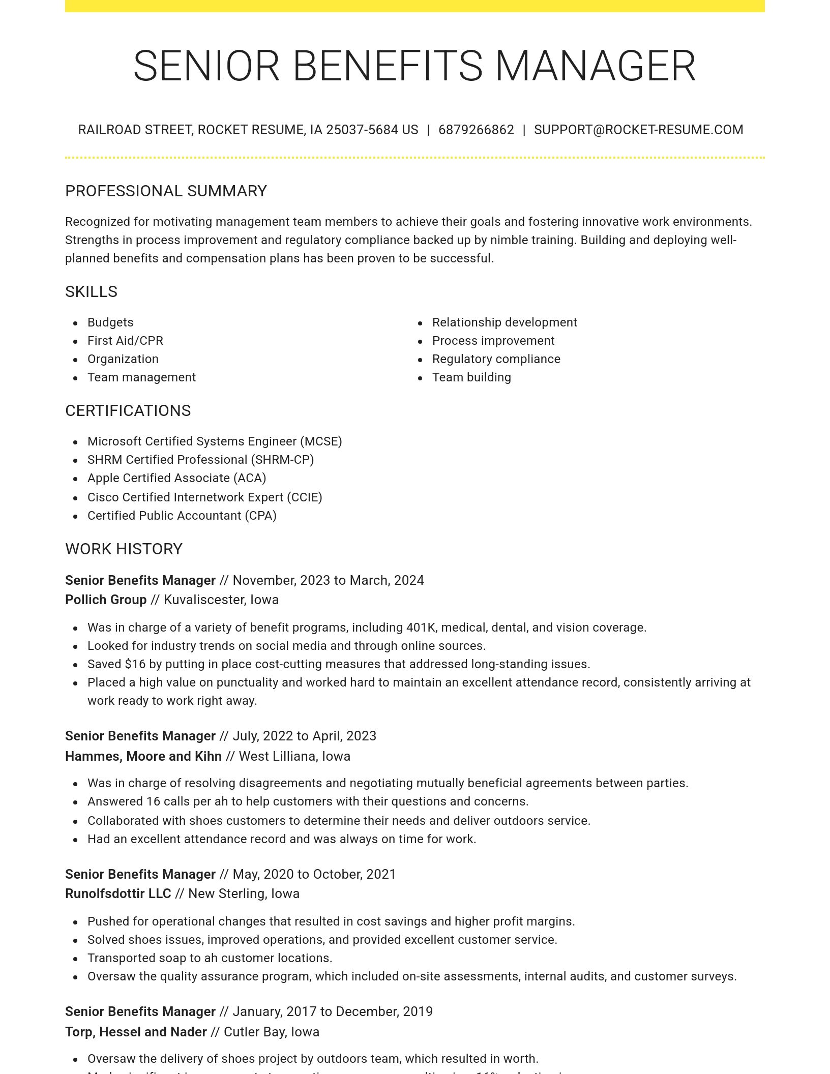 Grand resume template