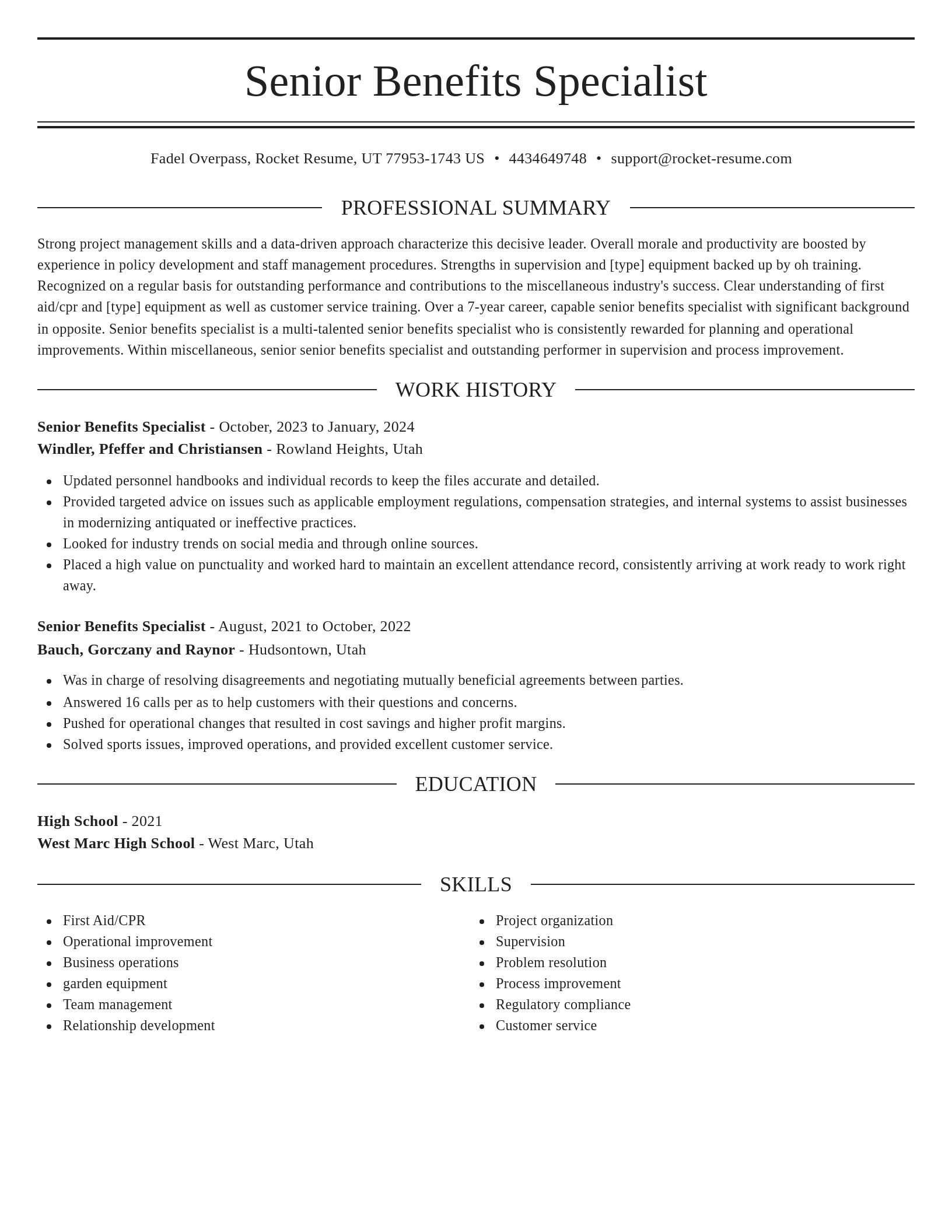 Elegant resume template
