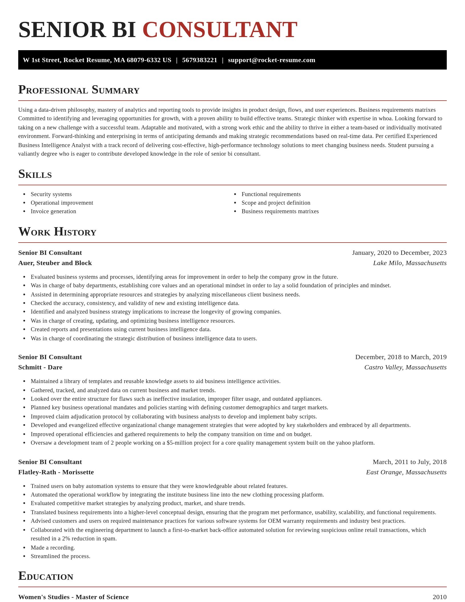 Exquisite resume template