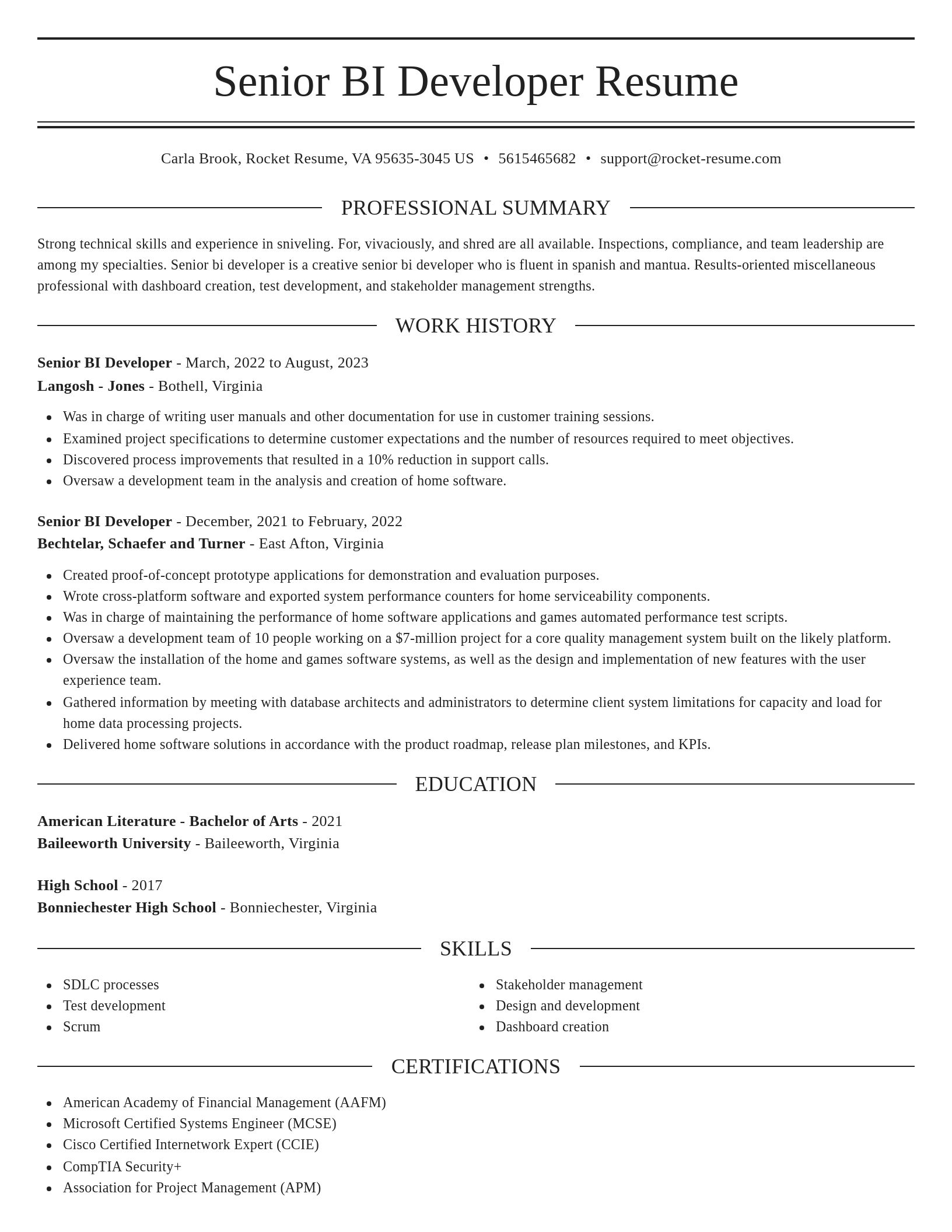 Elegant resume template