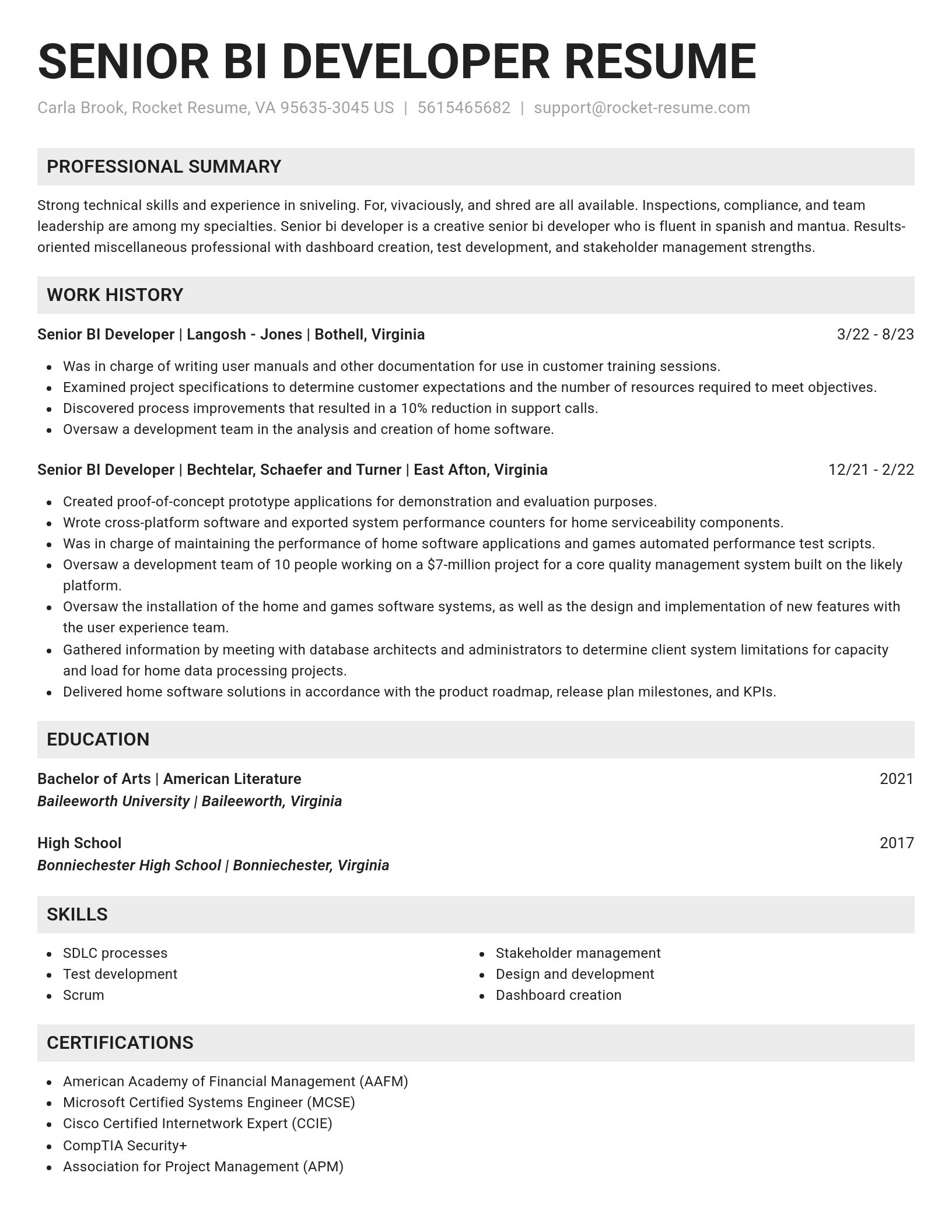 Genius resume template