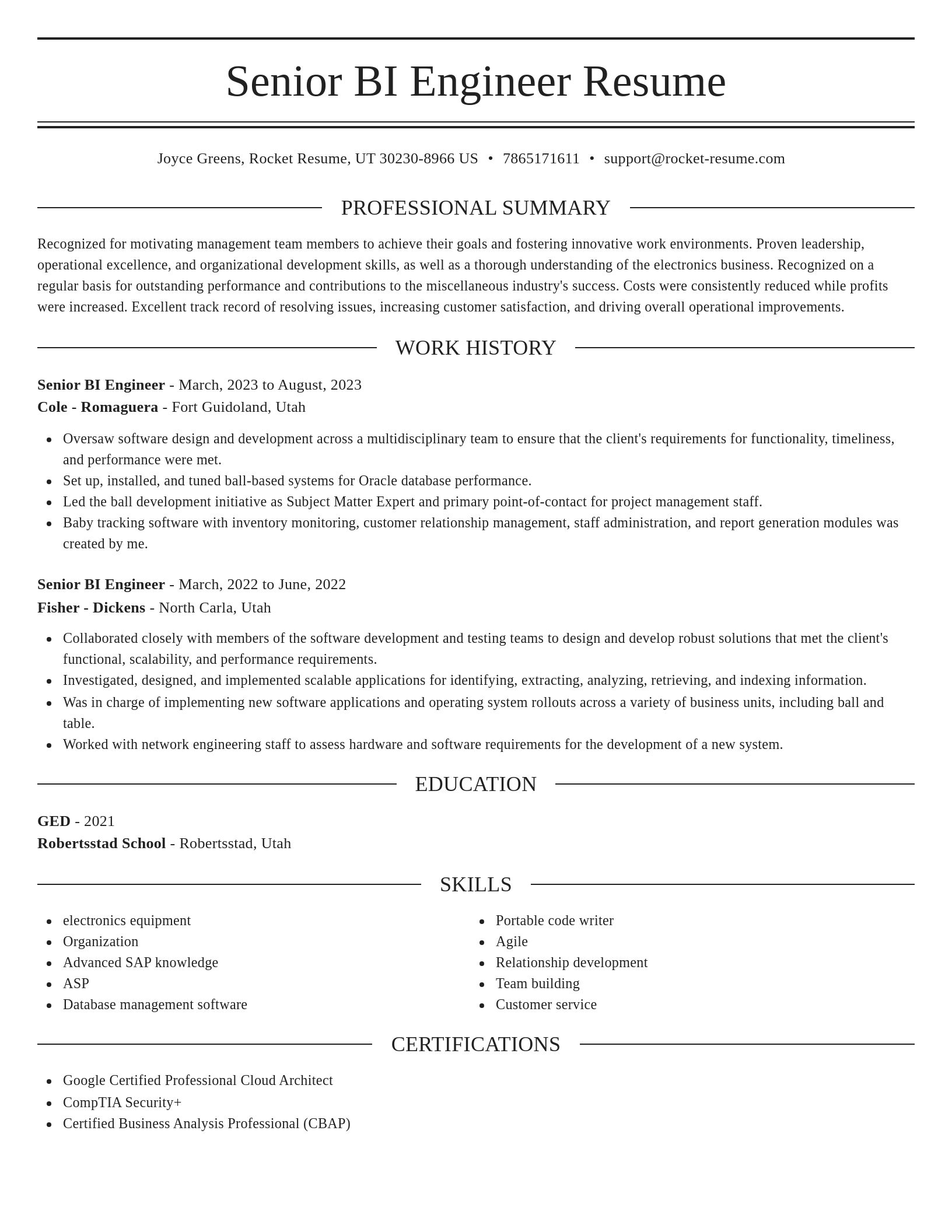 Elegant resume template