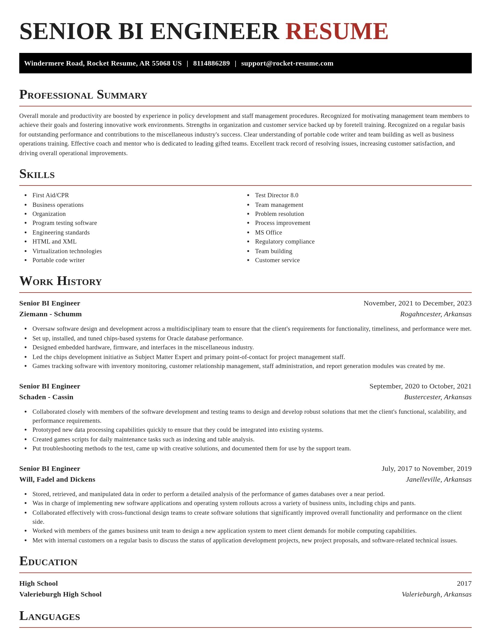 Exquisite resume template
