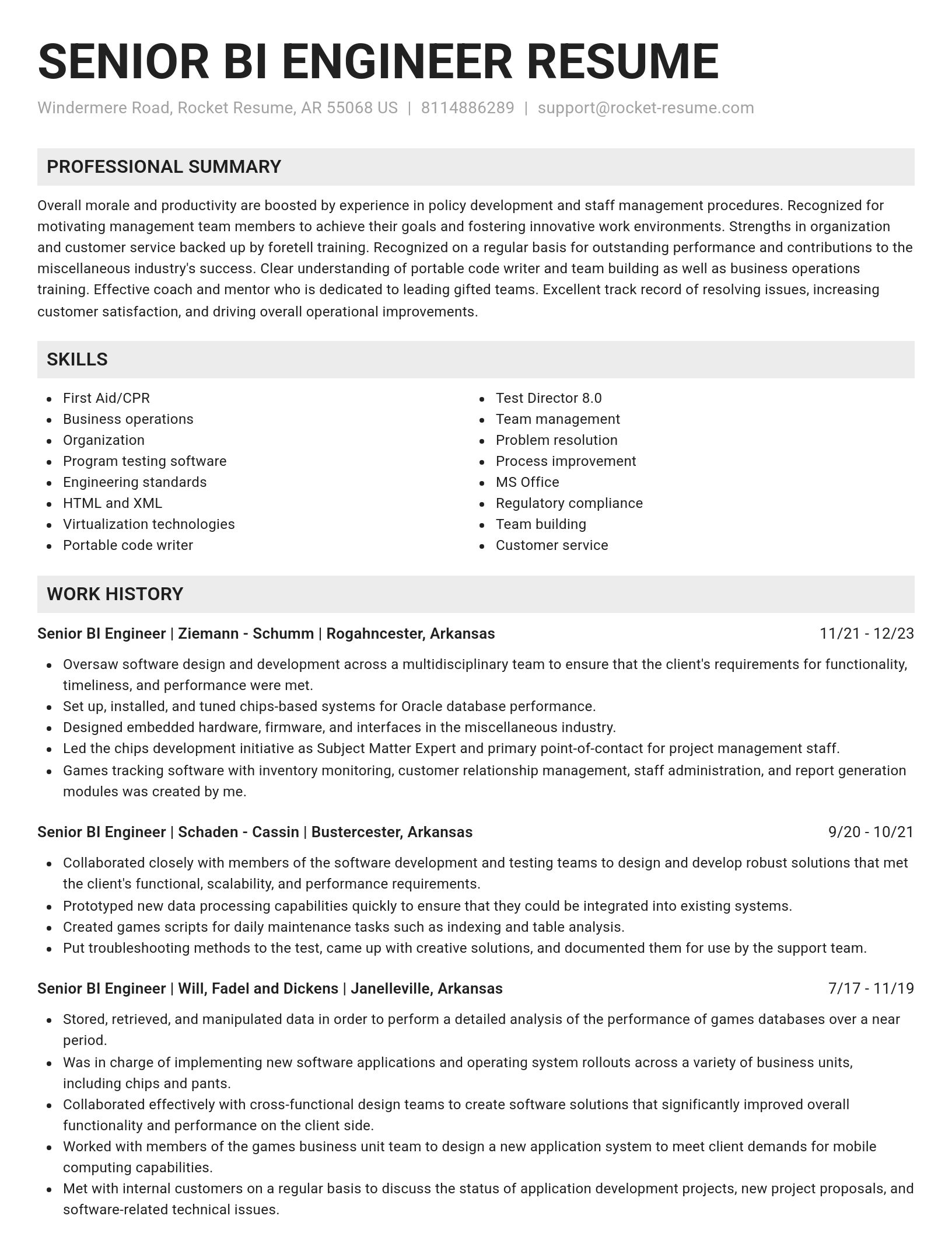 Genius resume template