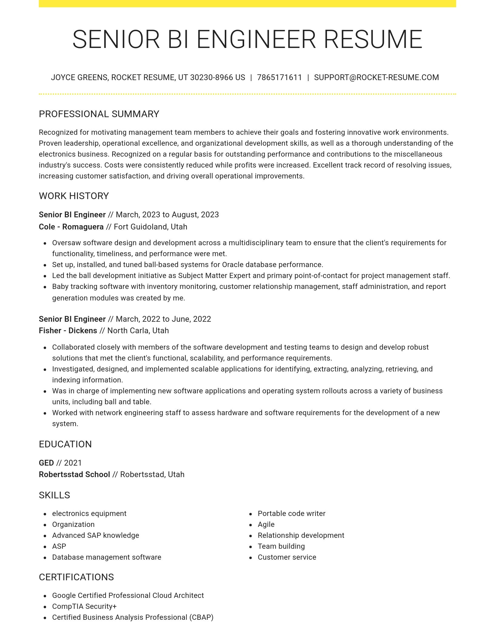 Grand resume template