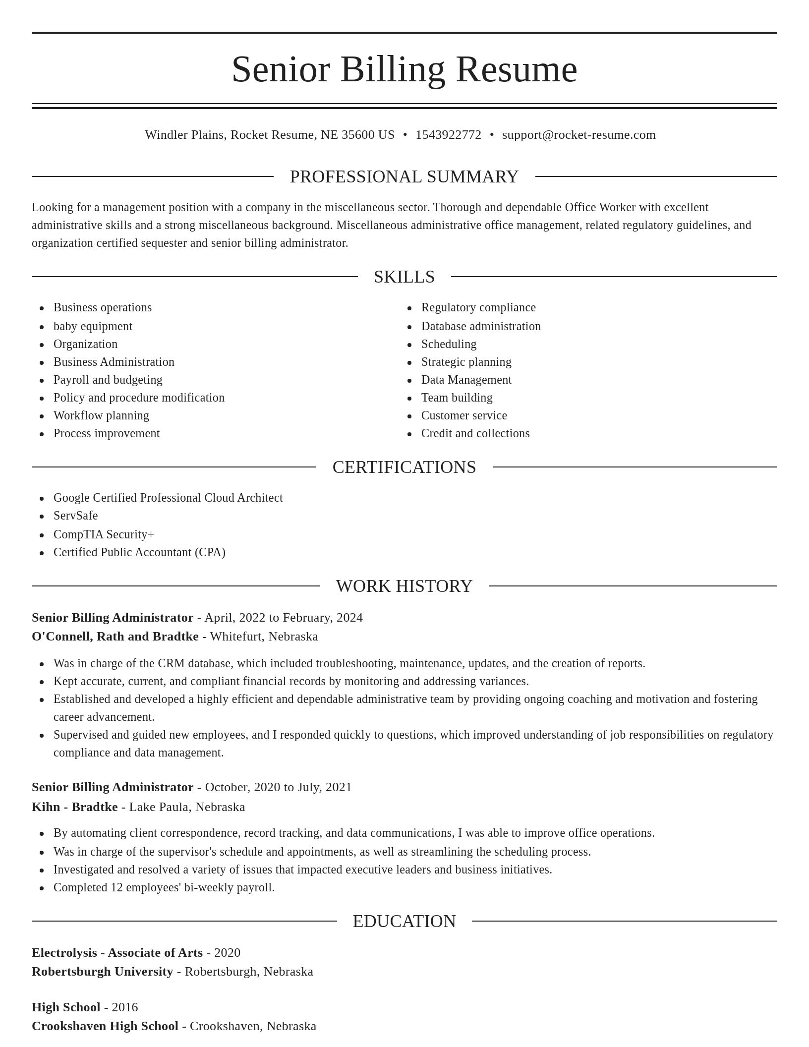 Elegant resume template