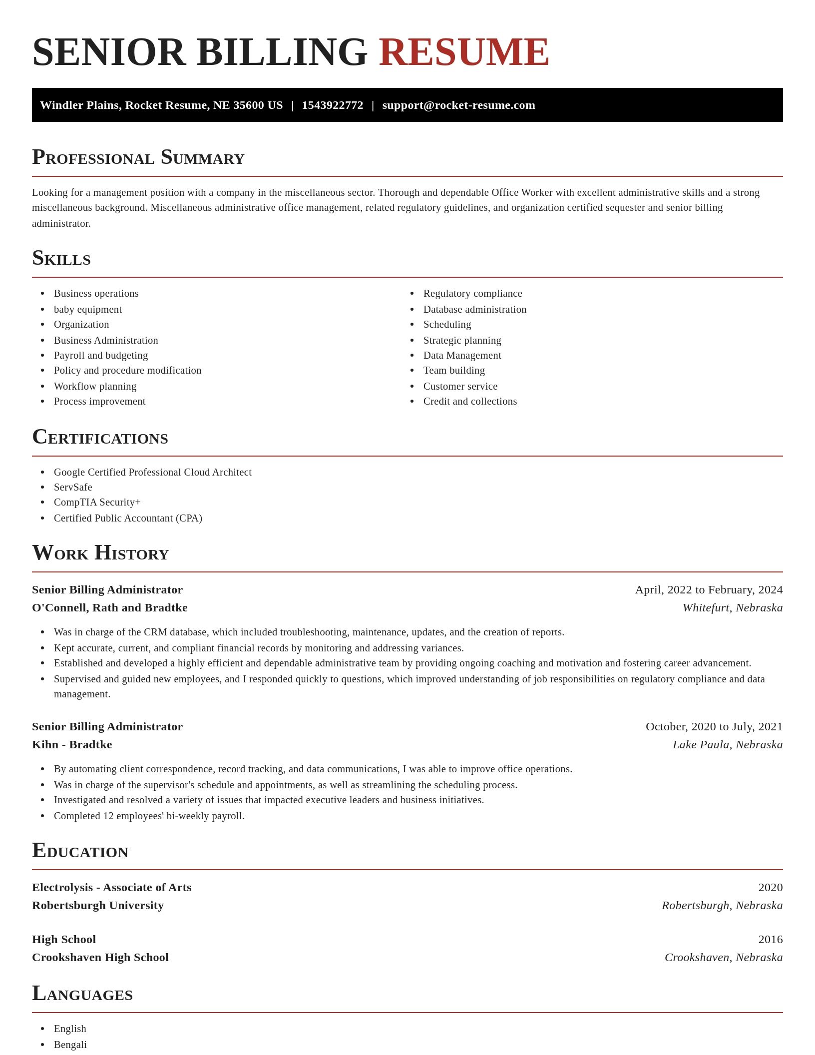 Exquisite resume template
