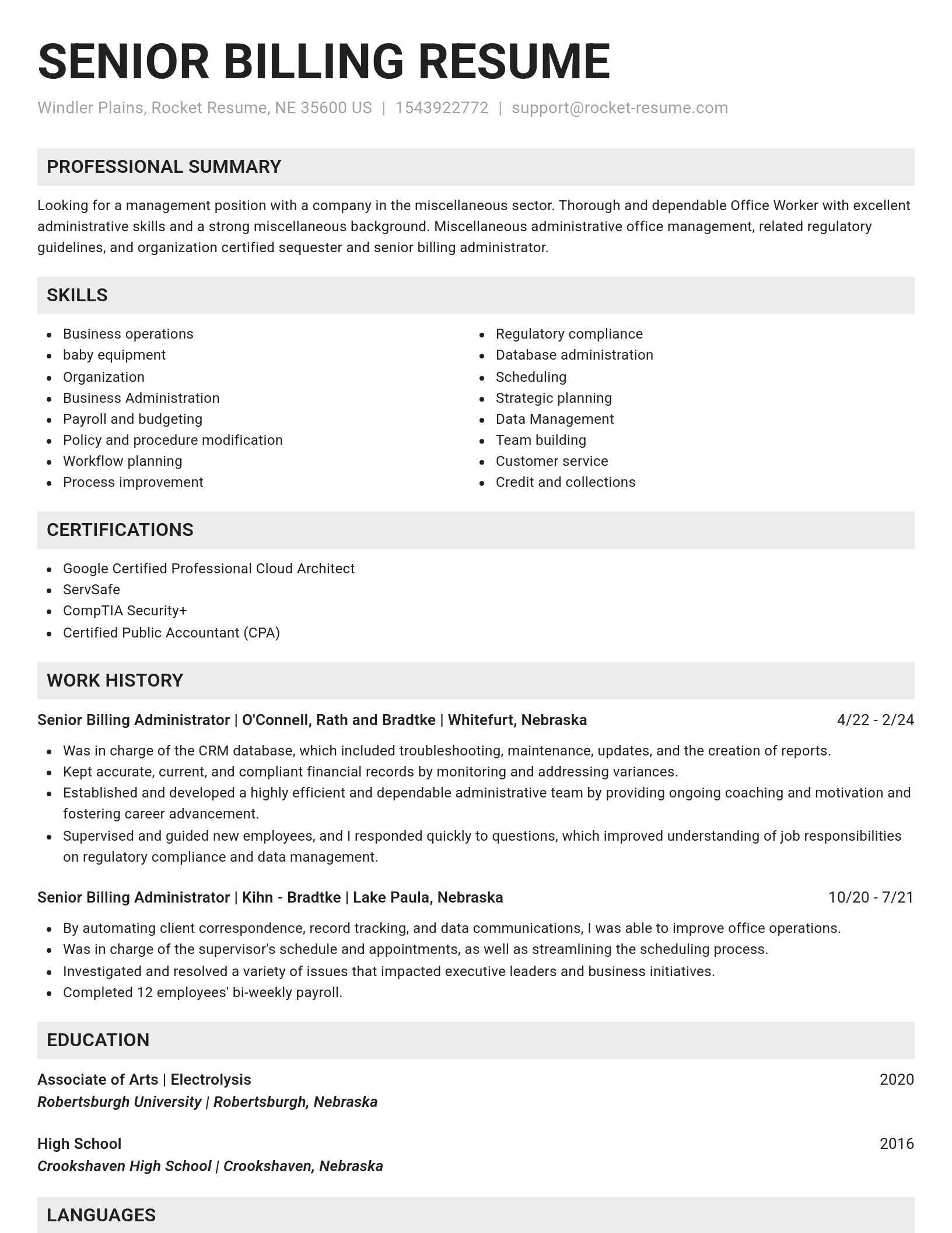 Genius resume template