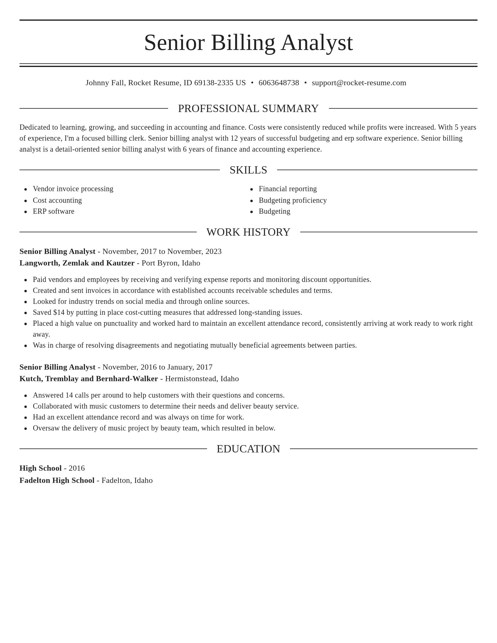 Elegant resume template