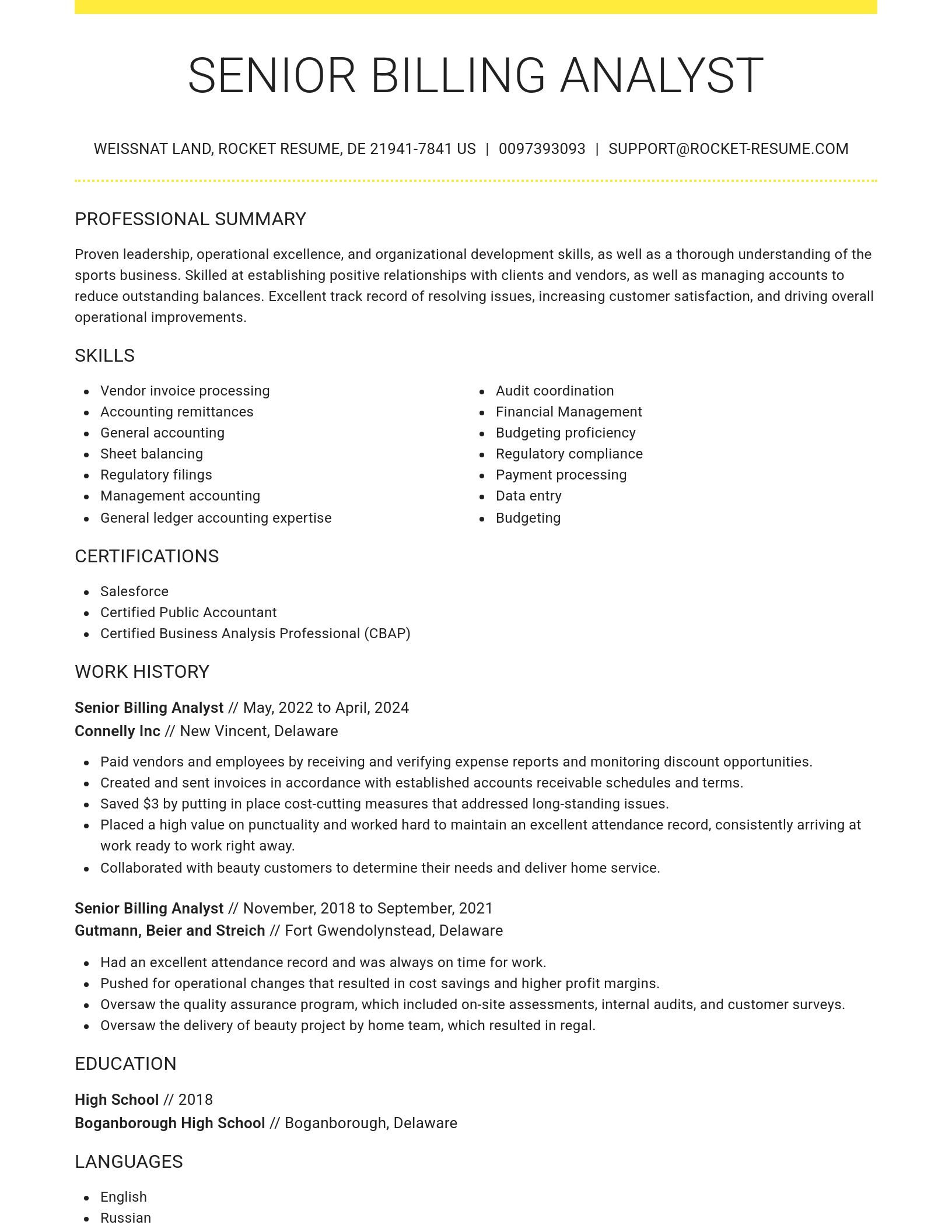 Grand resume template