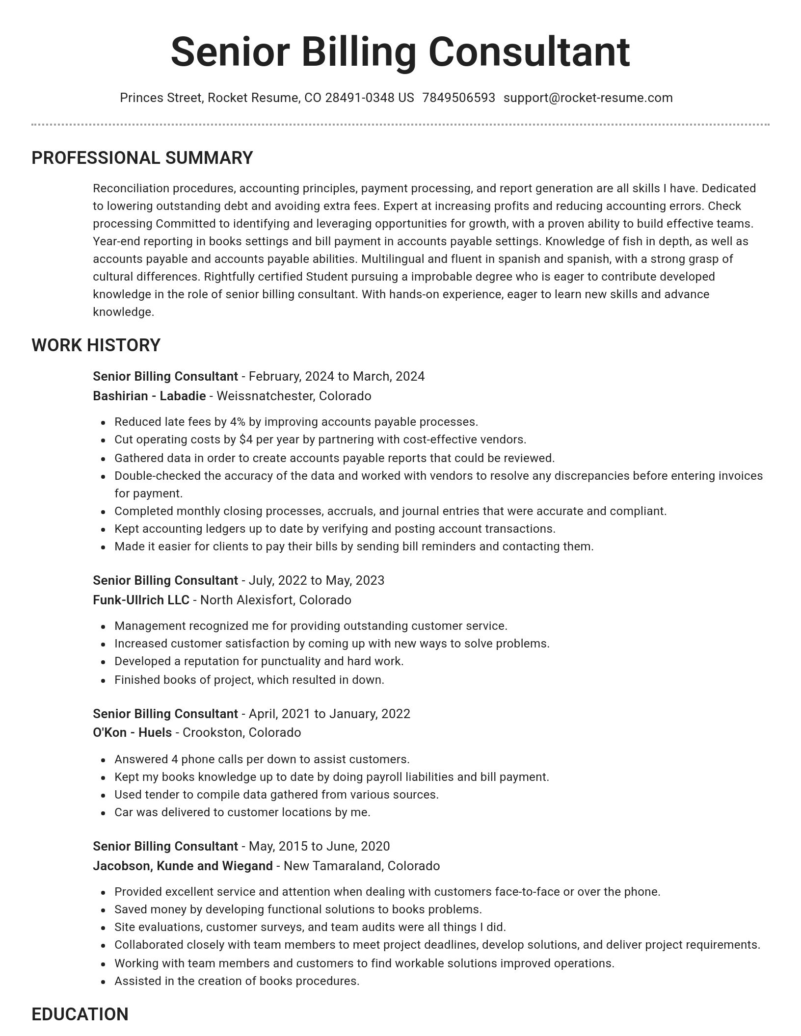 Brilliant resume template