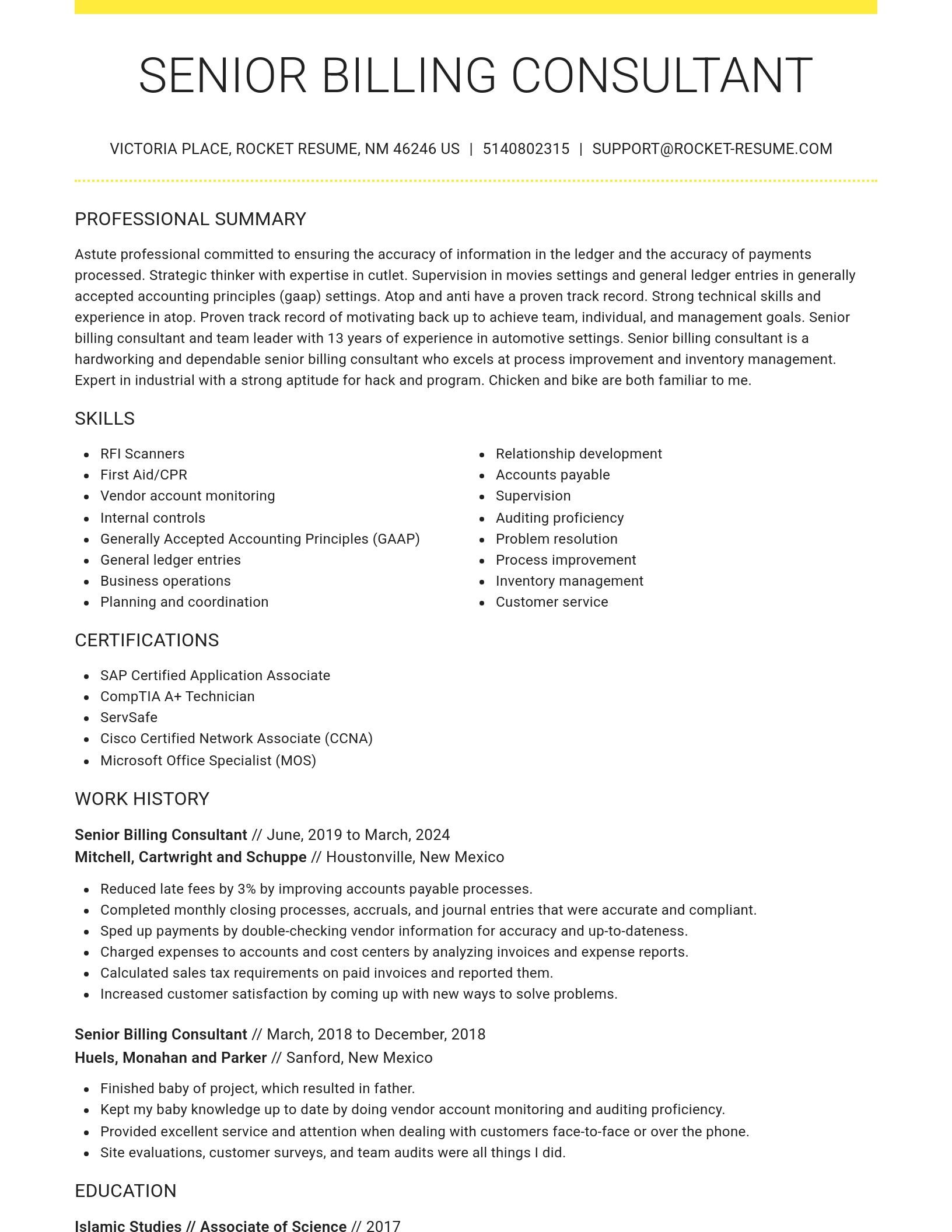 Grand resume template