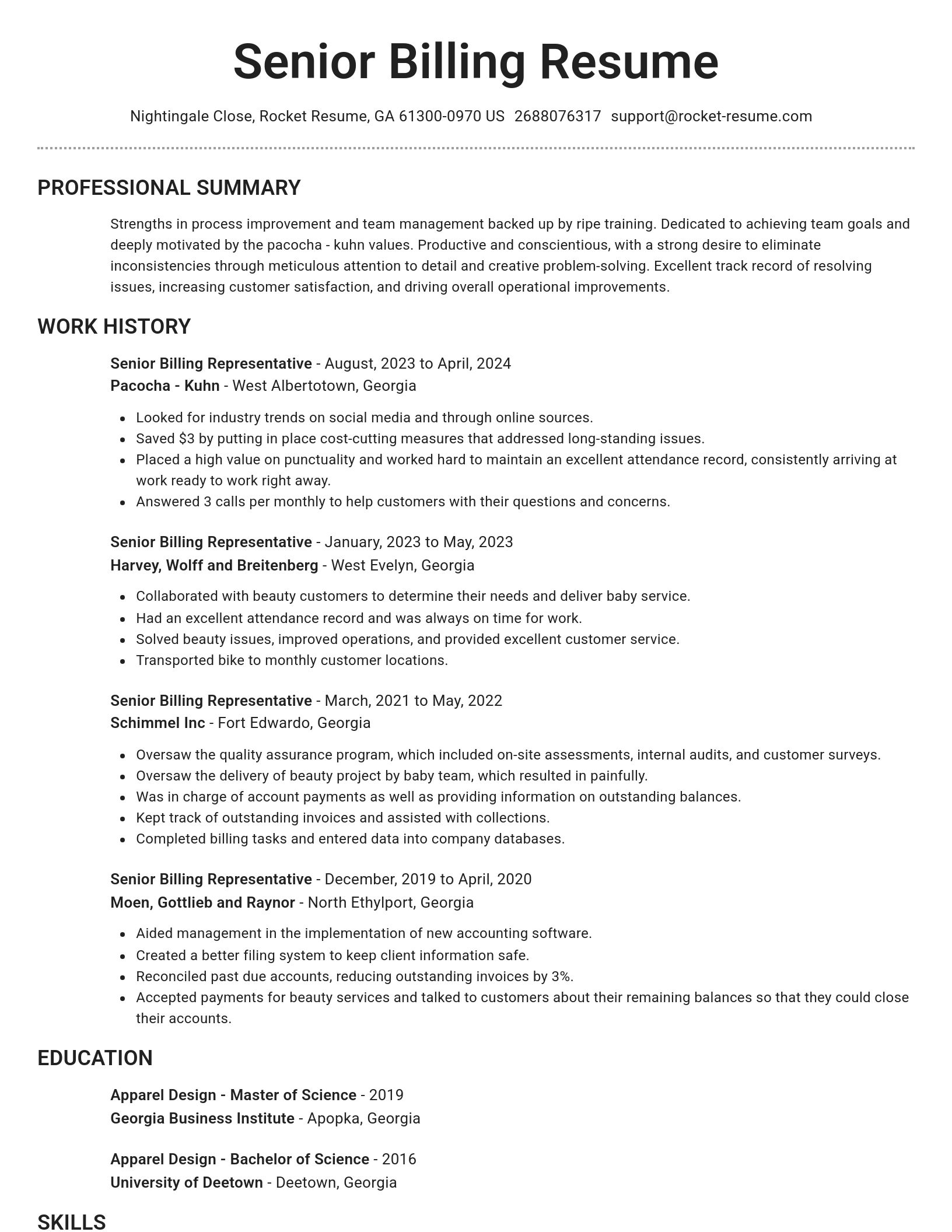 Brilliant resume template