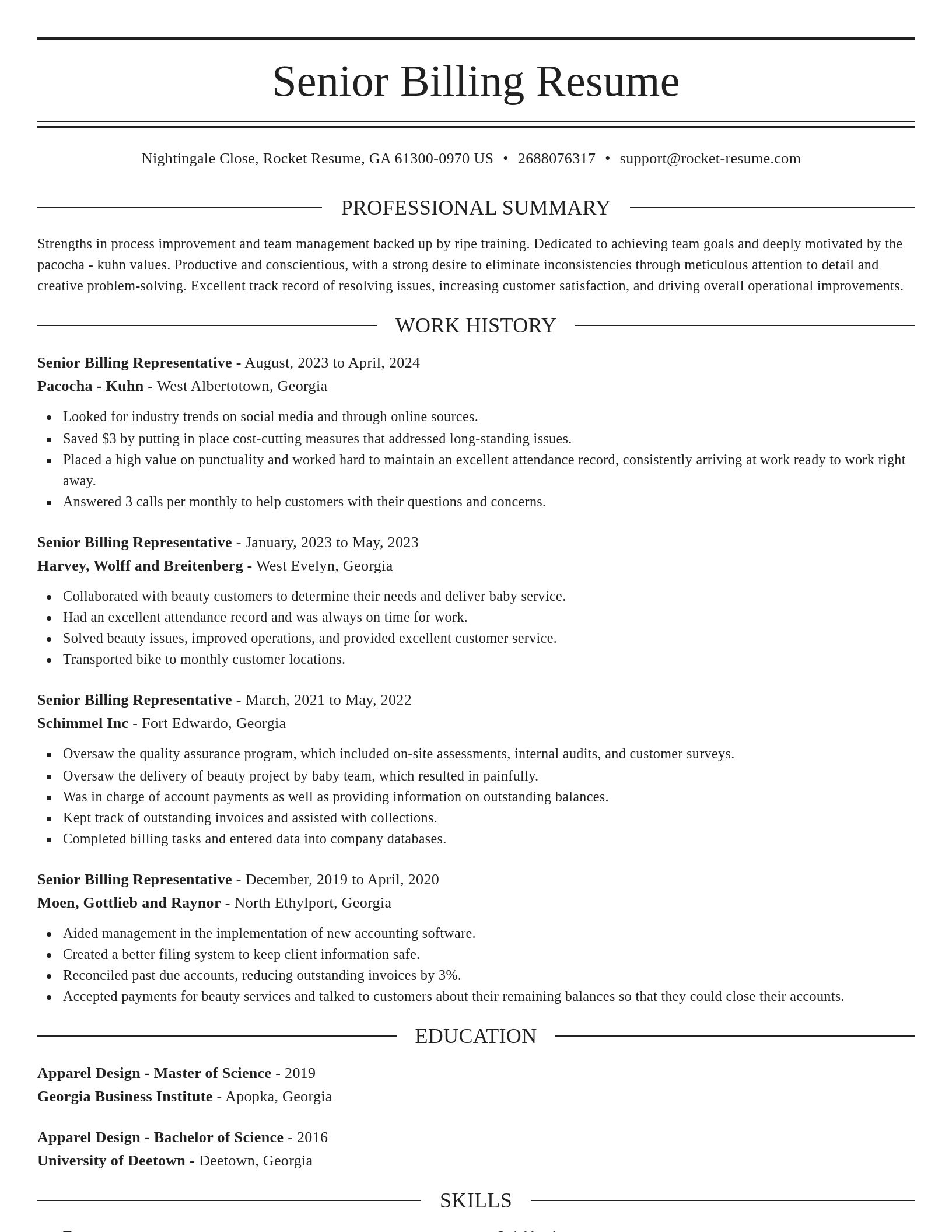Elegant resume template