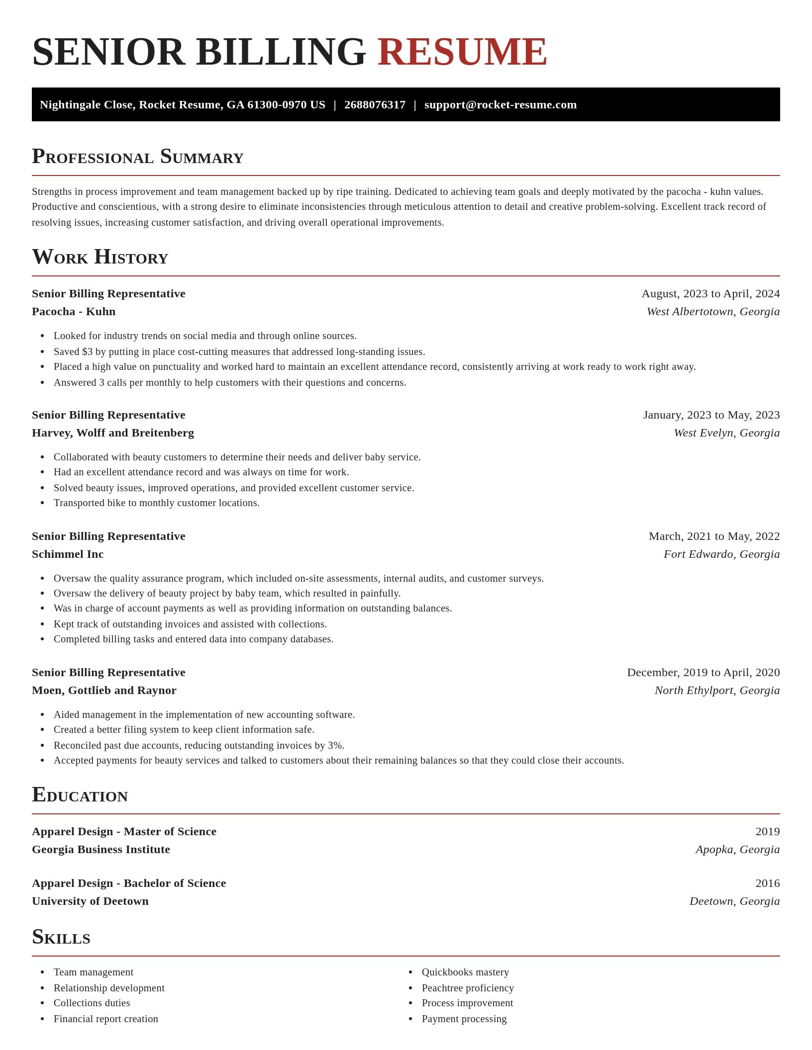 Exquisite resume template