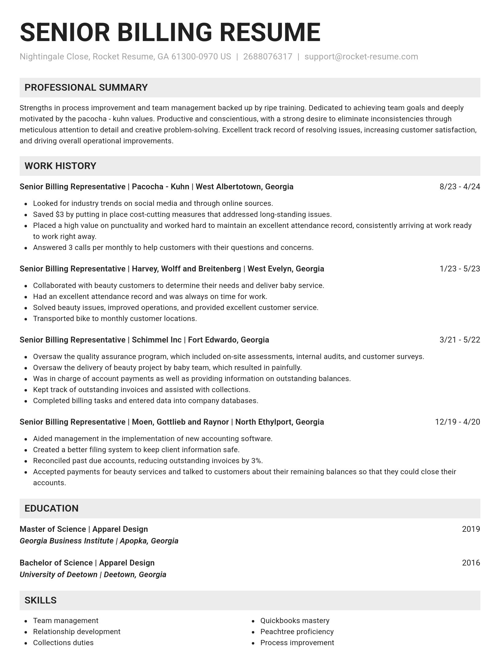 Genius resume template