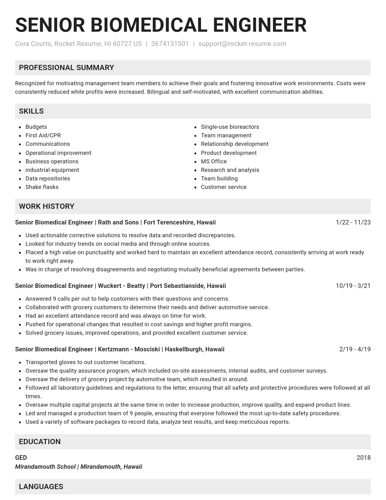 Genius resume template