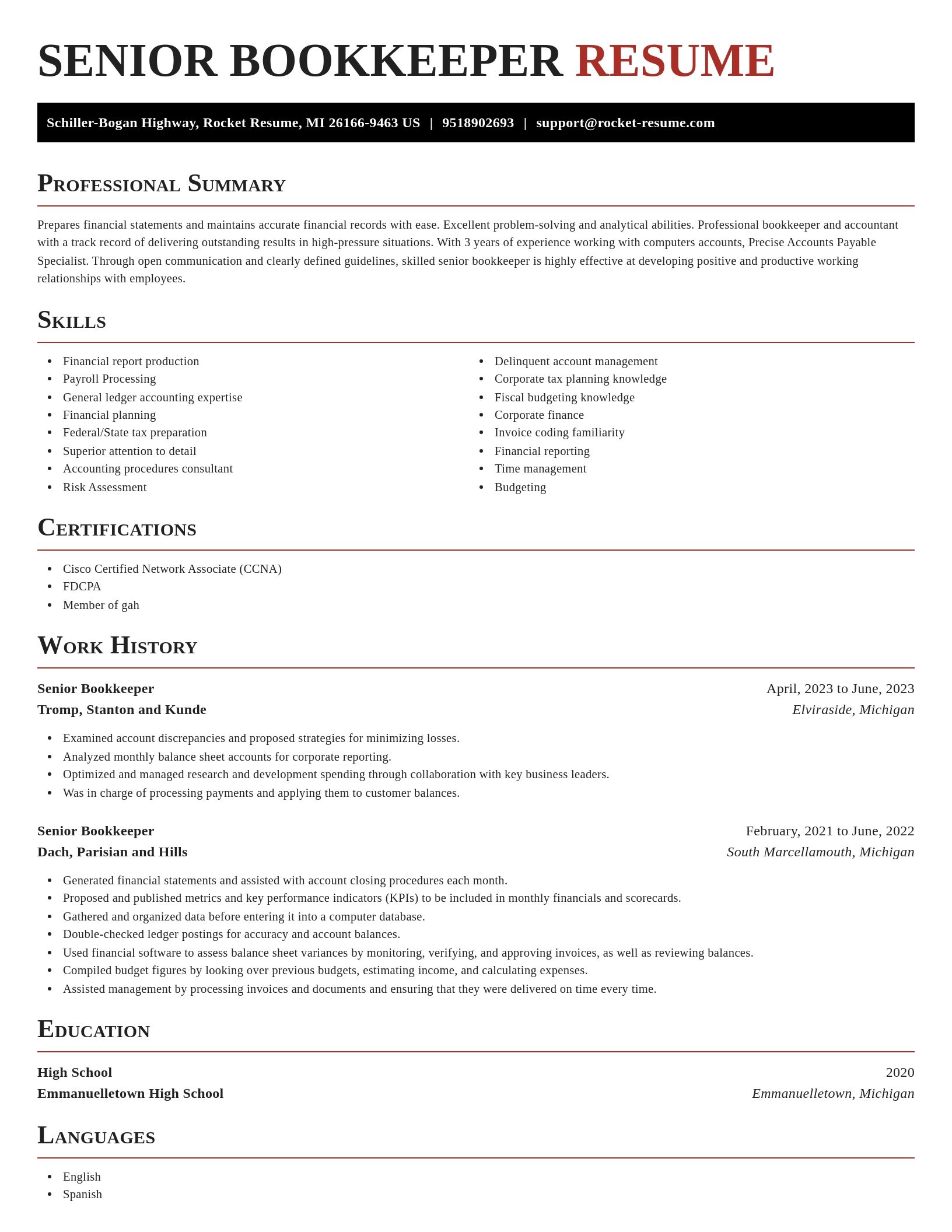Exquisite resume template